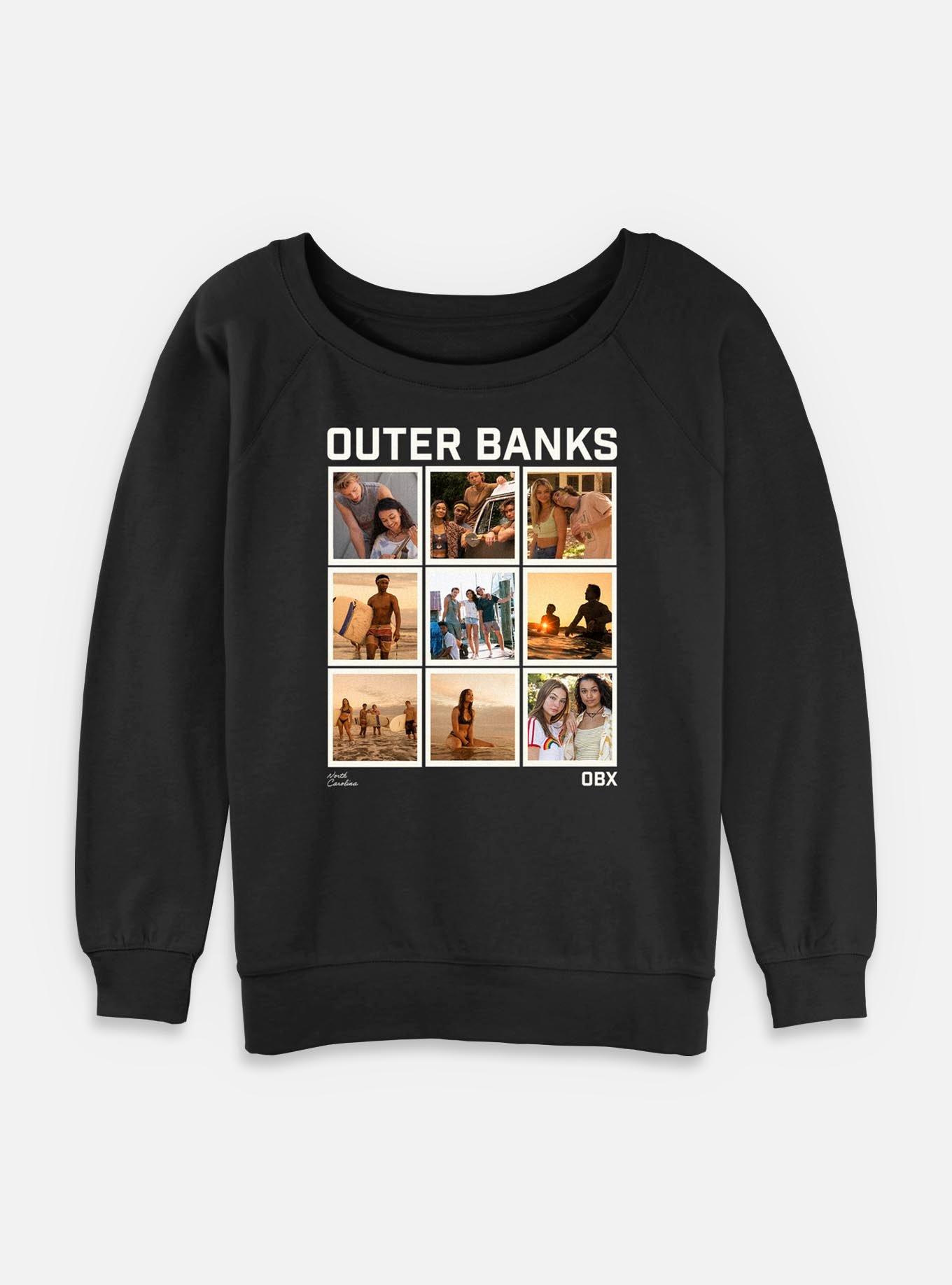 Outer Banks Photo Collage Squares Womens Slouchy Sweatshirt, , hi-res