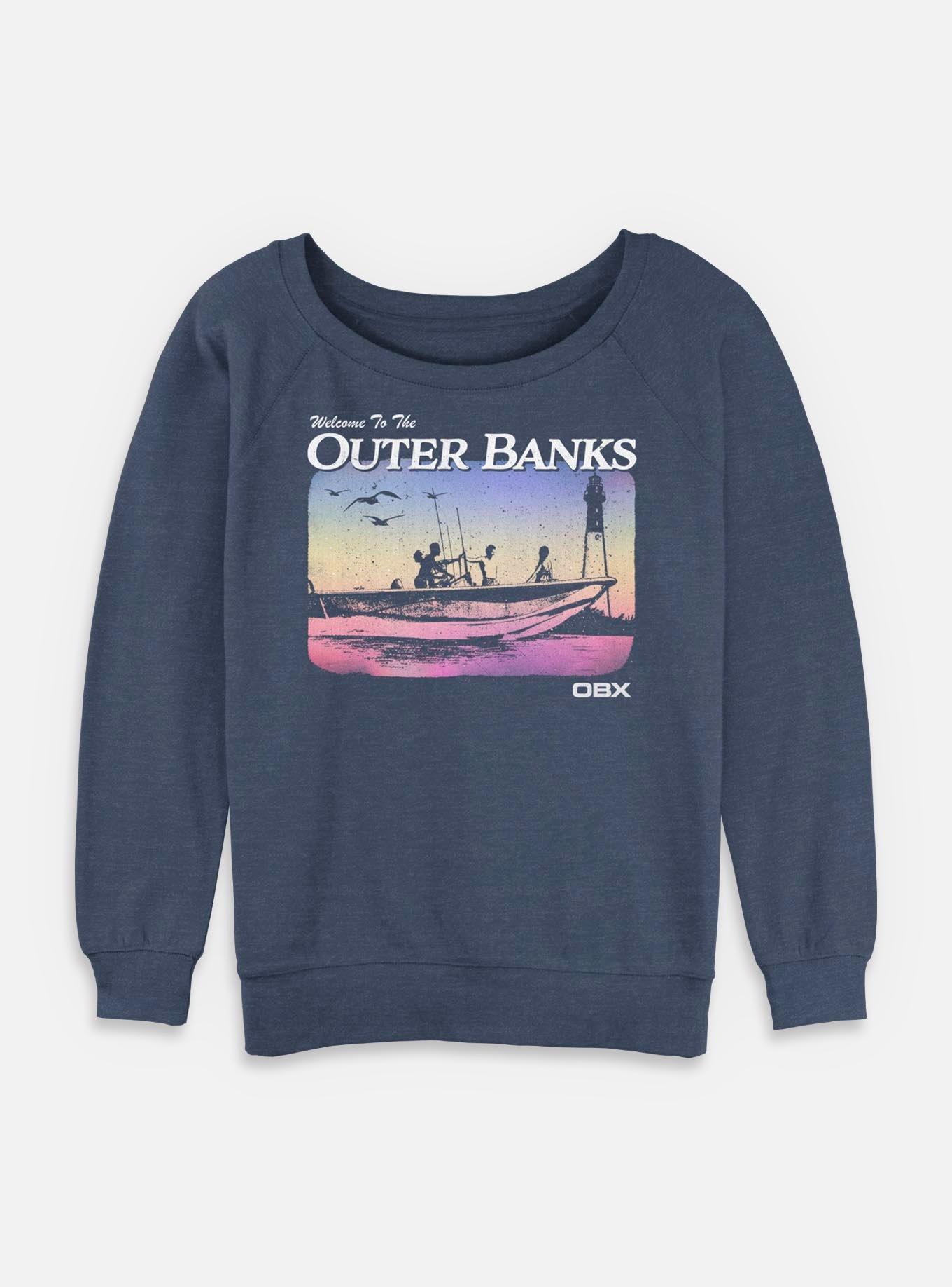 Outer Banks Welcome To The Outer Banks Destination Womens Slouchy Sweatshirt, , hi-res