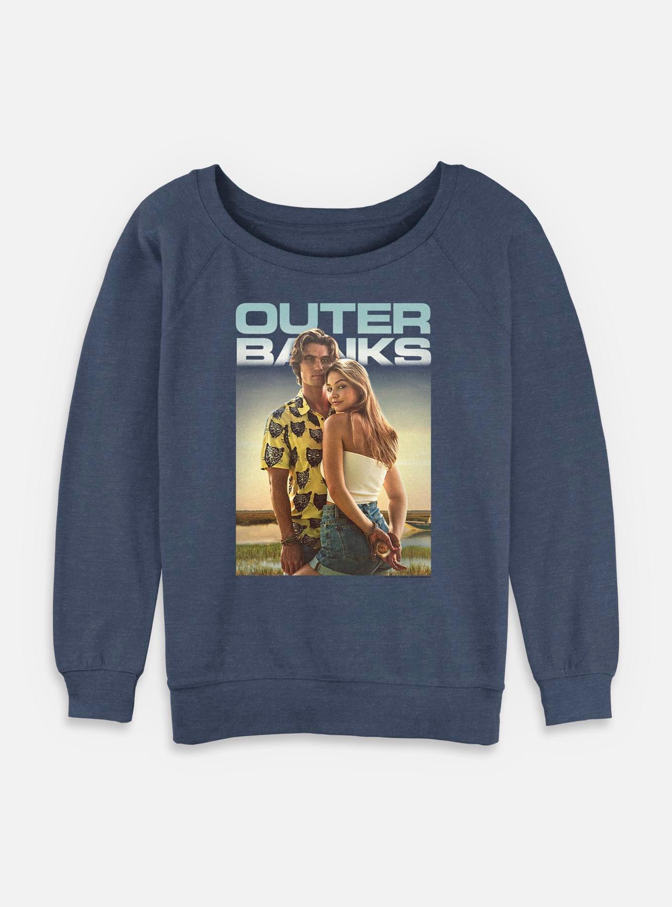 Outer Banks Poster Couple Womens Slouchy Sweatshirt, , hi-res