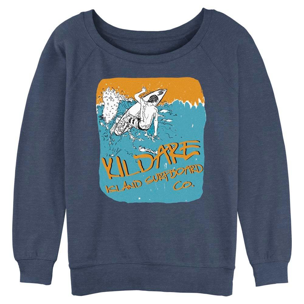 Outer Banks OBX Surfing Womens Slouchy Sweatshirt, BLUEHTR, hi-res