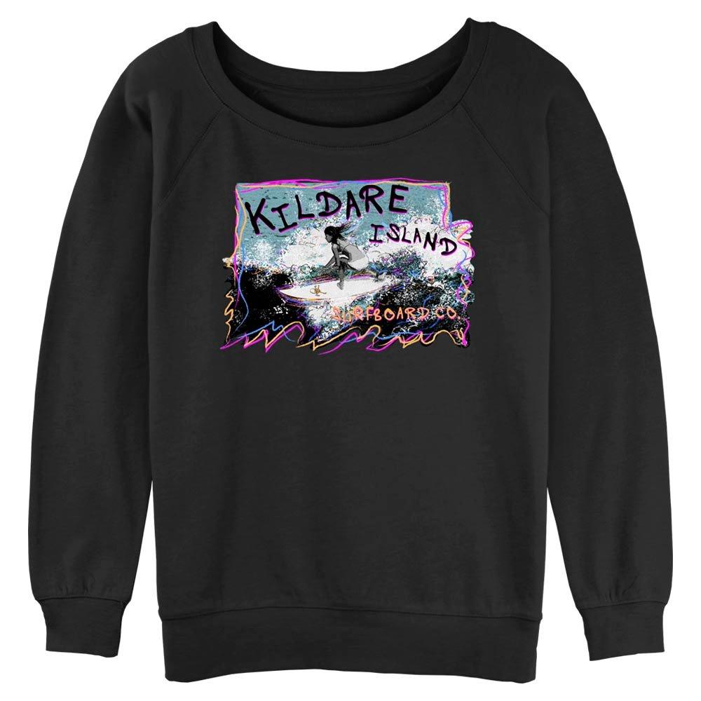 Outer Banks Kie Surfing Womens Slouchy Sweatshirt, BLACK, hi-res