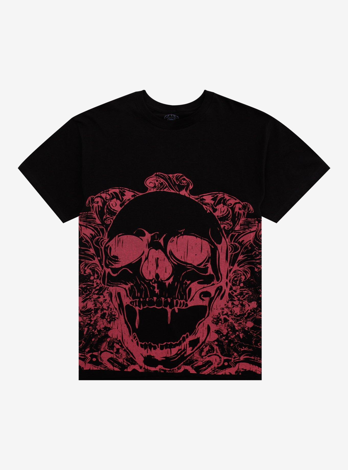 Red Skull & Filigree Jumbo Graphic T-Shirt By Call Your Mother, , hi-res