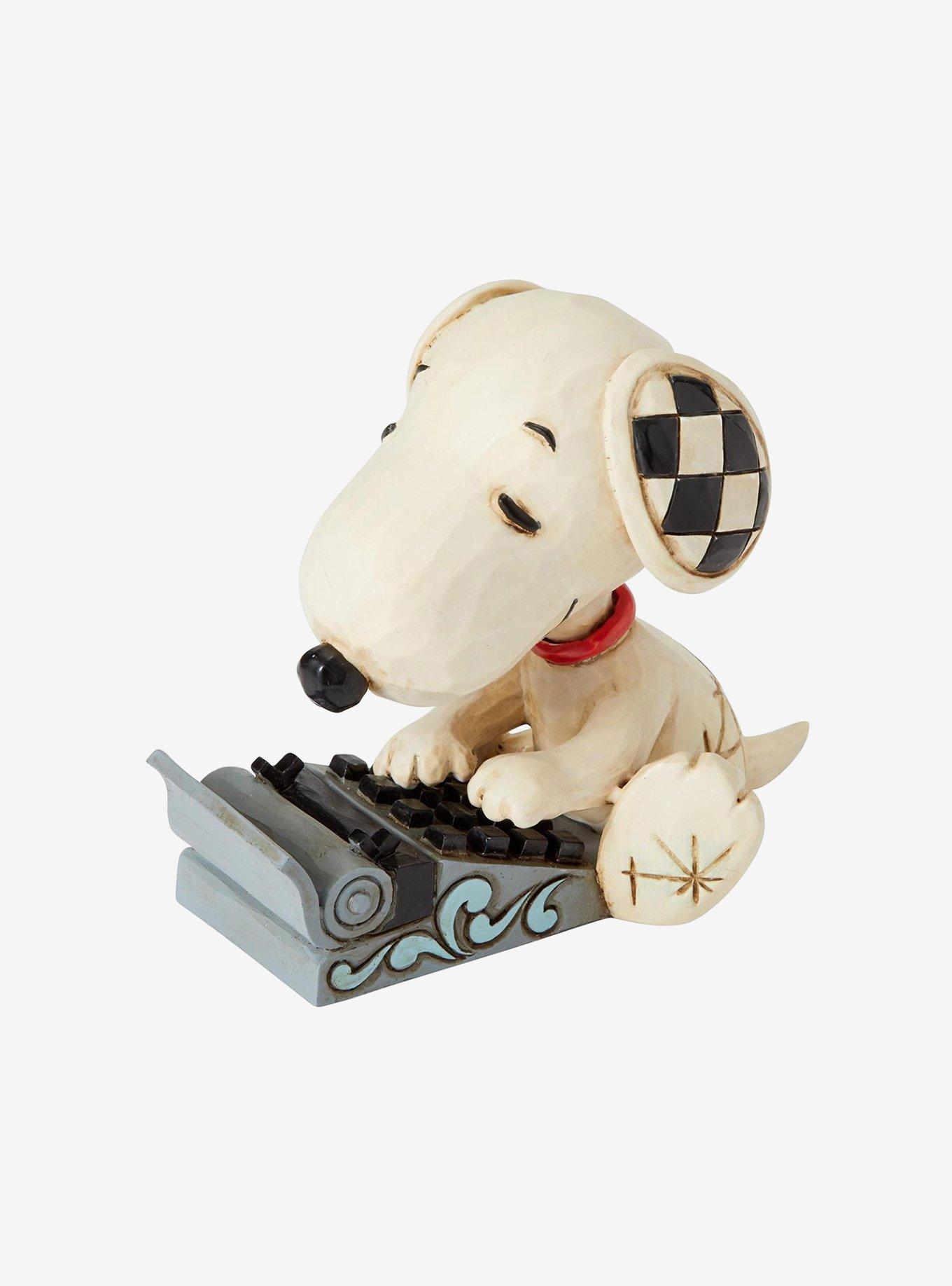 Peanuts Snoopy Typing Jim Shore Mini Figure, , hi-res