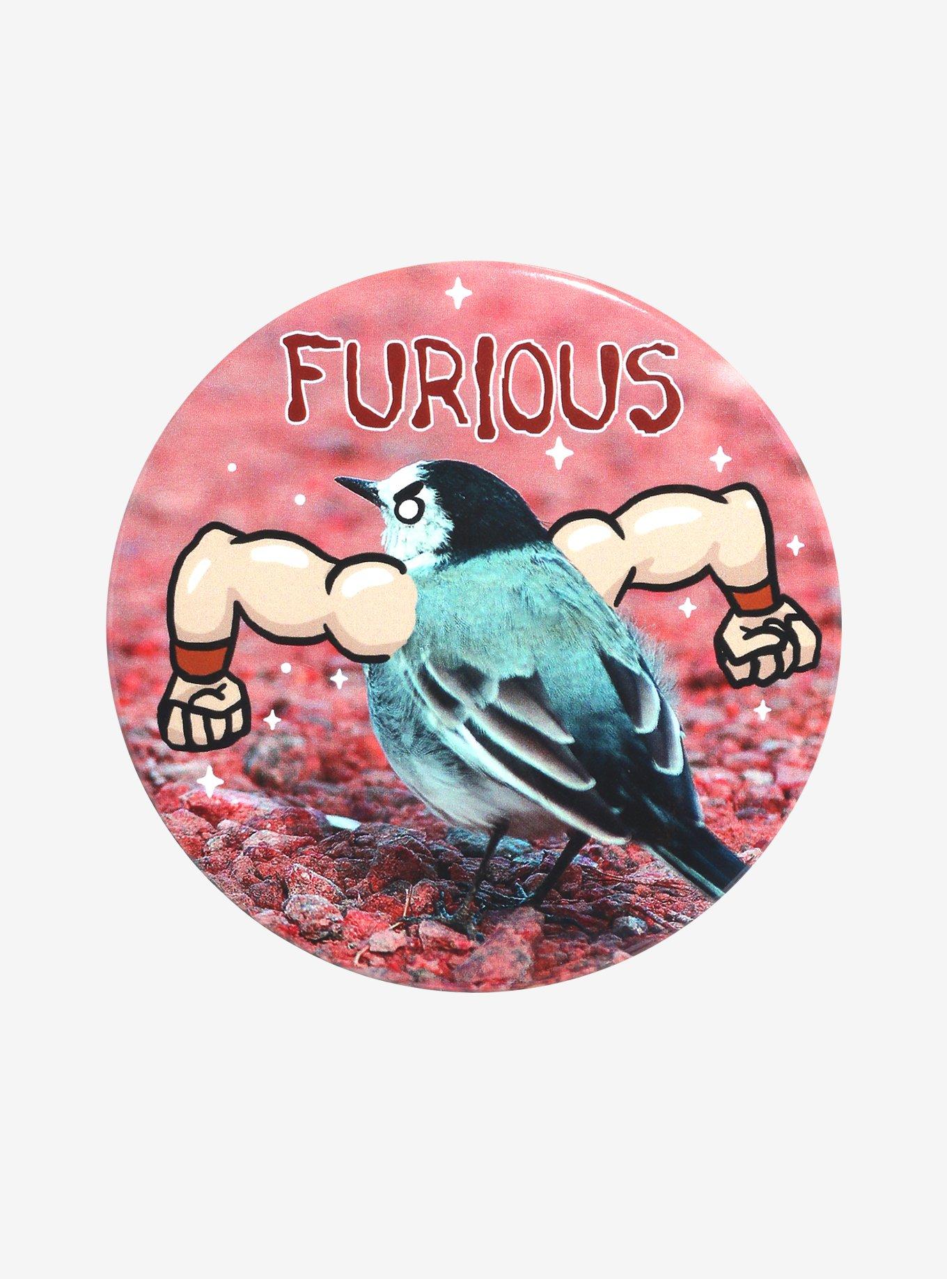 Furious Bird 3 Inch Button, , hi-res