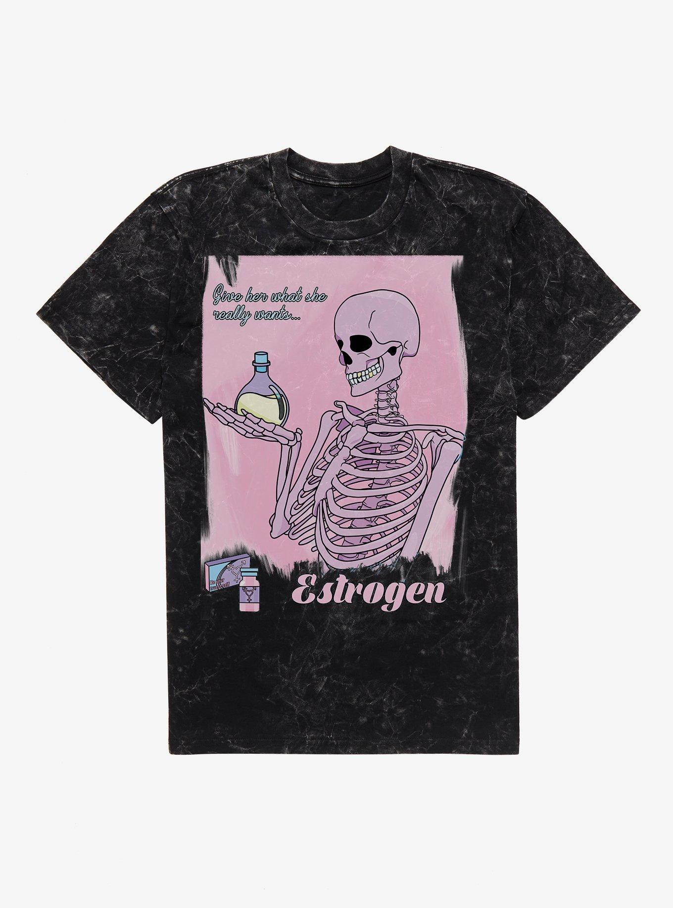 Estrogen Give Her What She Really Wants Mineral Wash T-Shirt, , hi-res