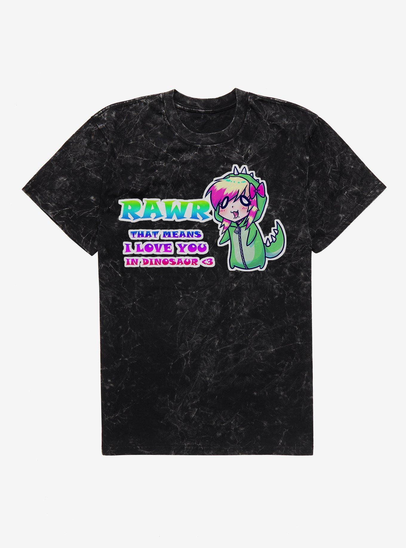 Kawaii RAWR XD Mineral Wash T-Shirt, , hi-res