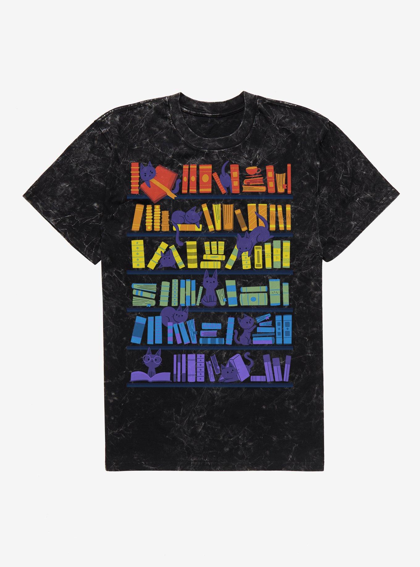Library Kittens Mineral Wash T-Shirt, , hi-res