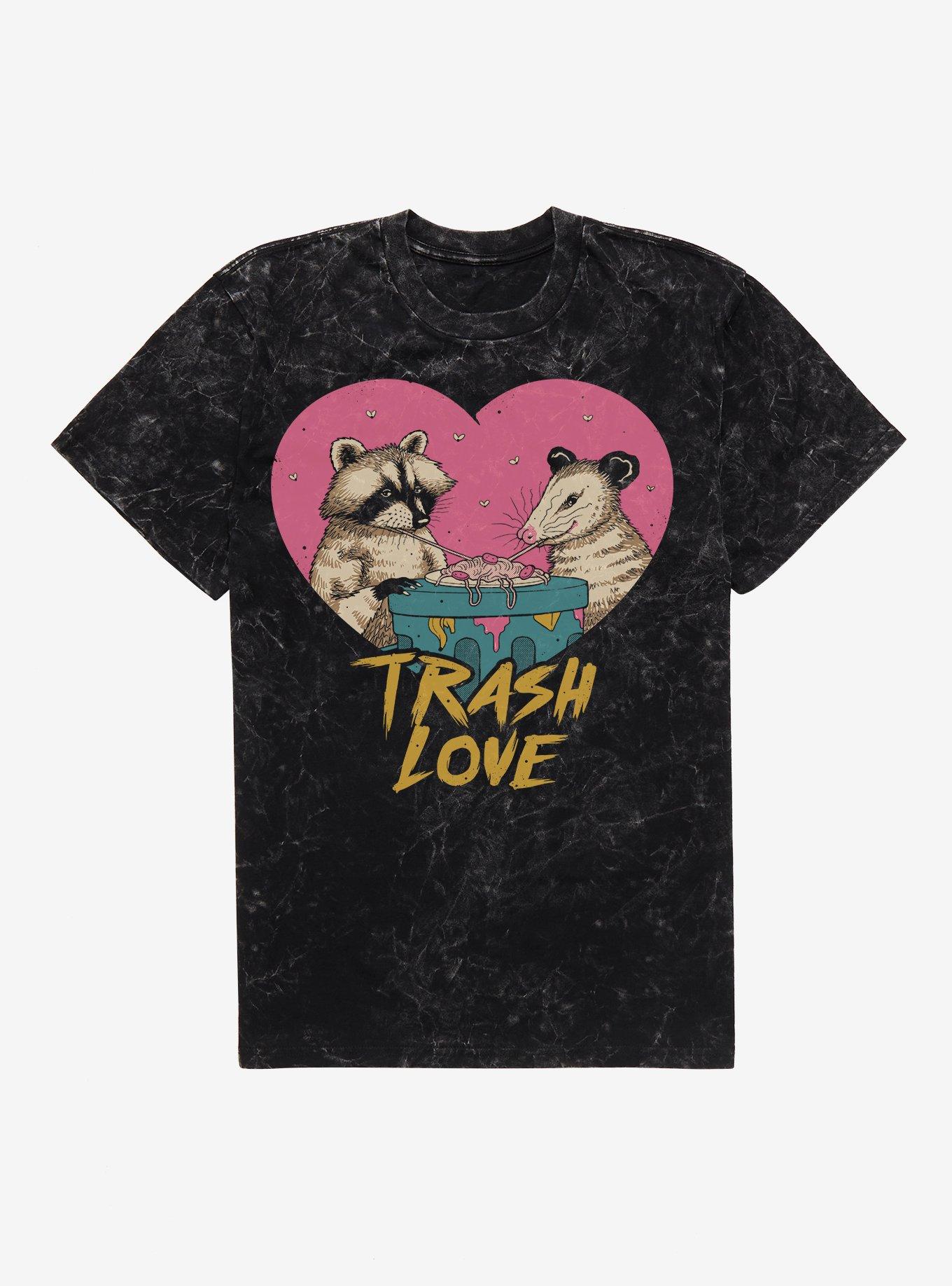Trash Love Raccoon And Possum Mineral Wash T-Shirt, , hi-res