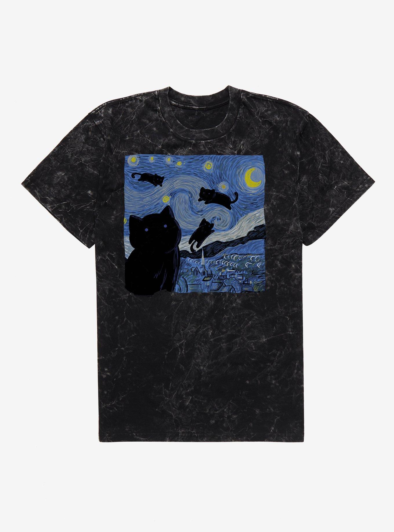 The Starry Cat Night Mineral Wash T-Shirt, , hi-res