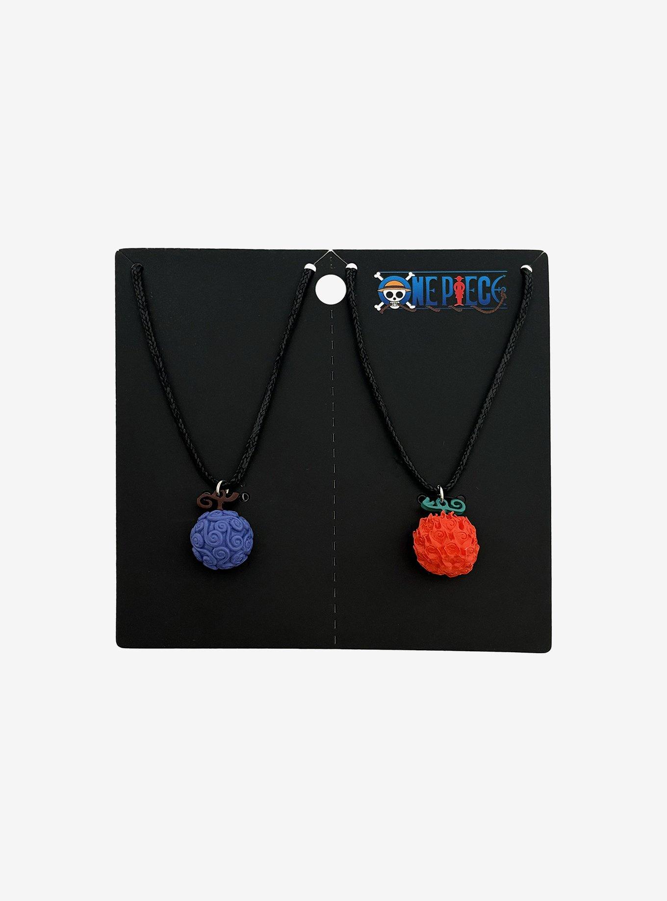 One Piece Luffy & Ace Devil Fruit Best Friend Cord Necklace Set, , hi-res
