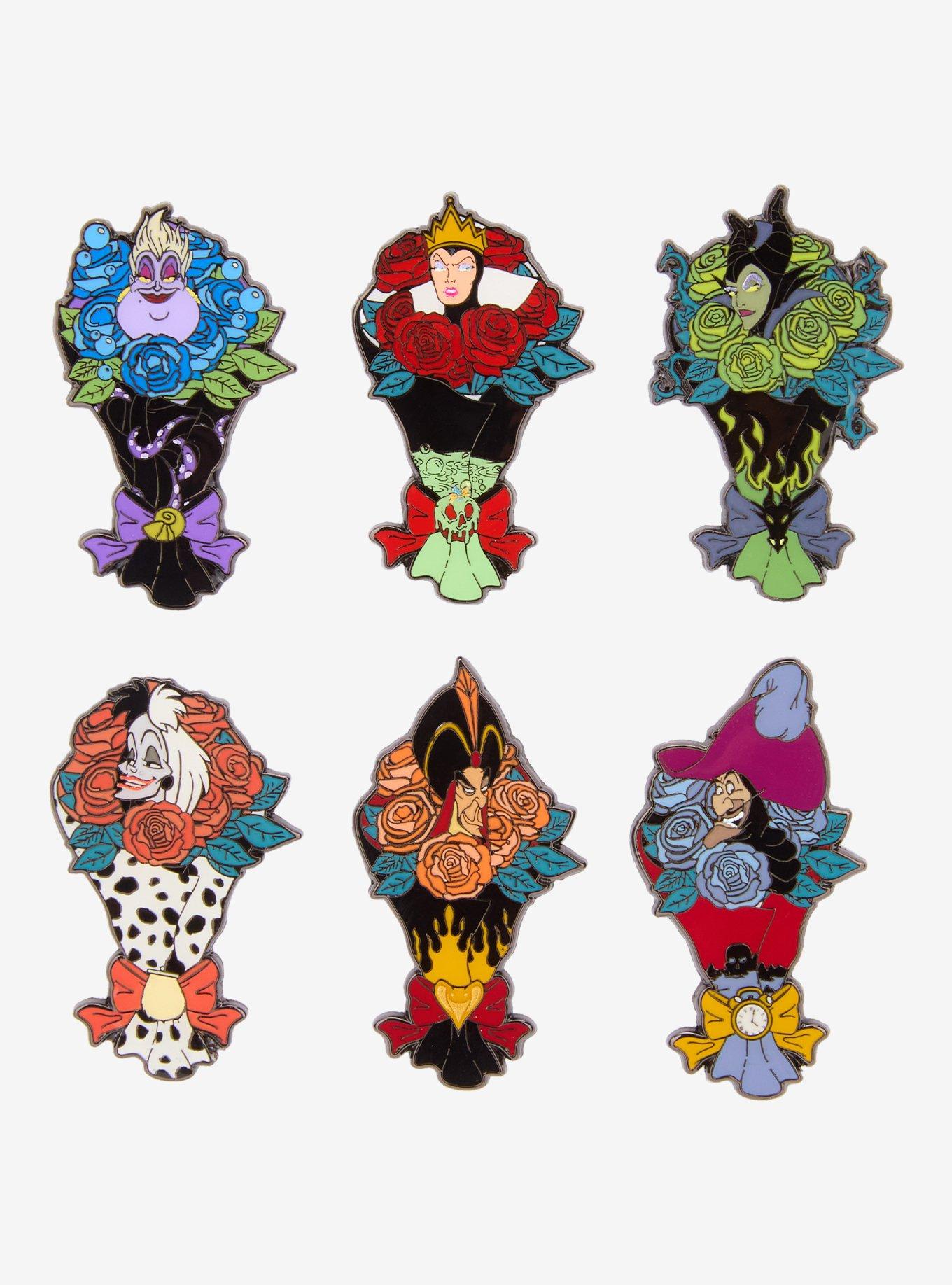 Loungefly Disney Villains Character Bouquet Blind Box Enamel Pin, , hi-res