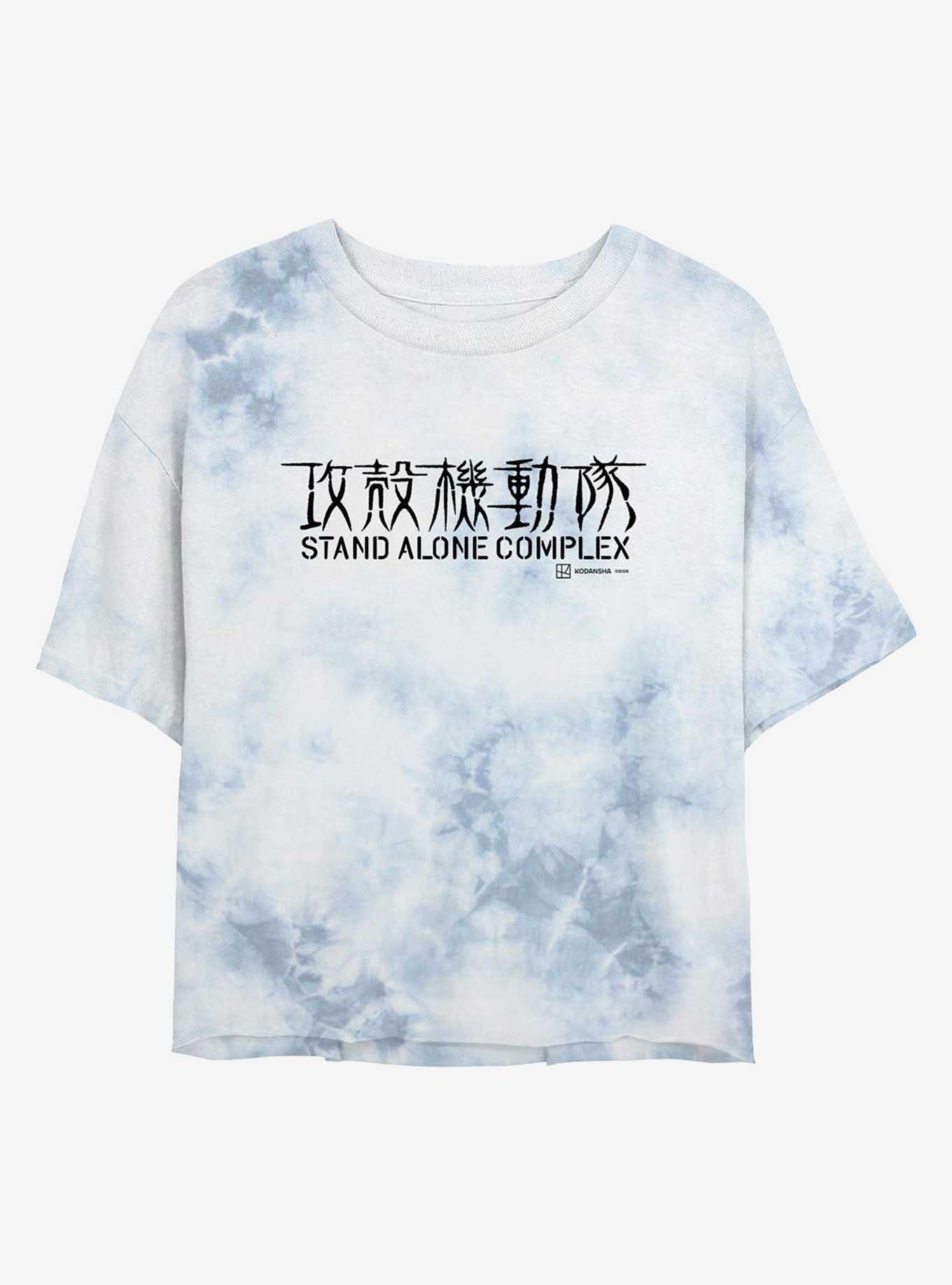 Ghost in the Shell Stand Alone Complex Logo Girls Tie-Dye Crop T-Shirt, , hi-res