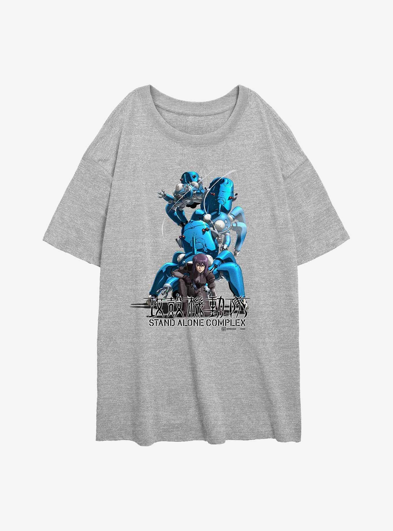Ghost in the Shell Motoko With Tachikomas Girls Oversized T-Shirt, , hi-res