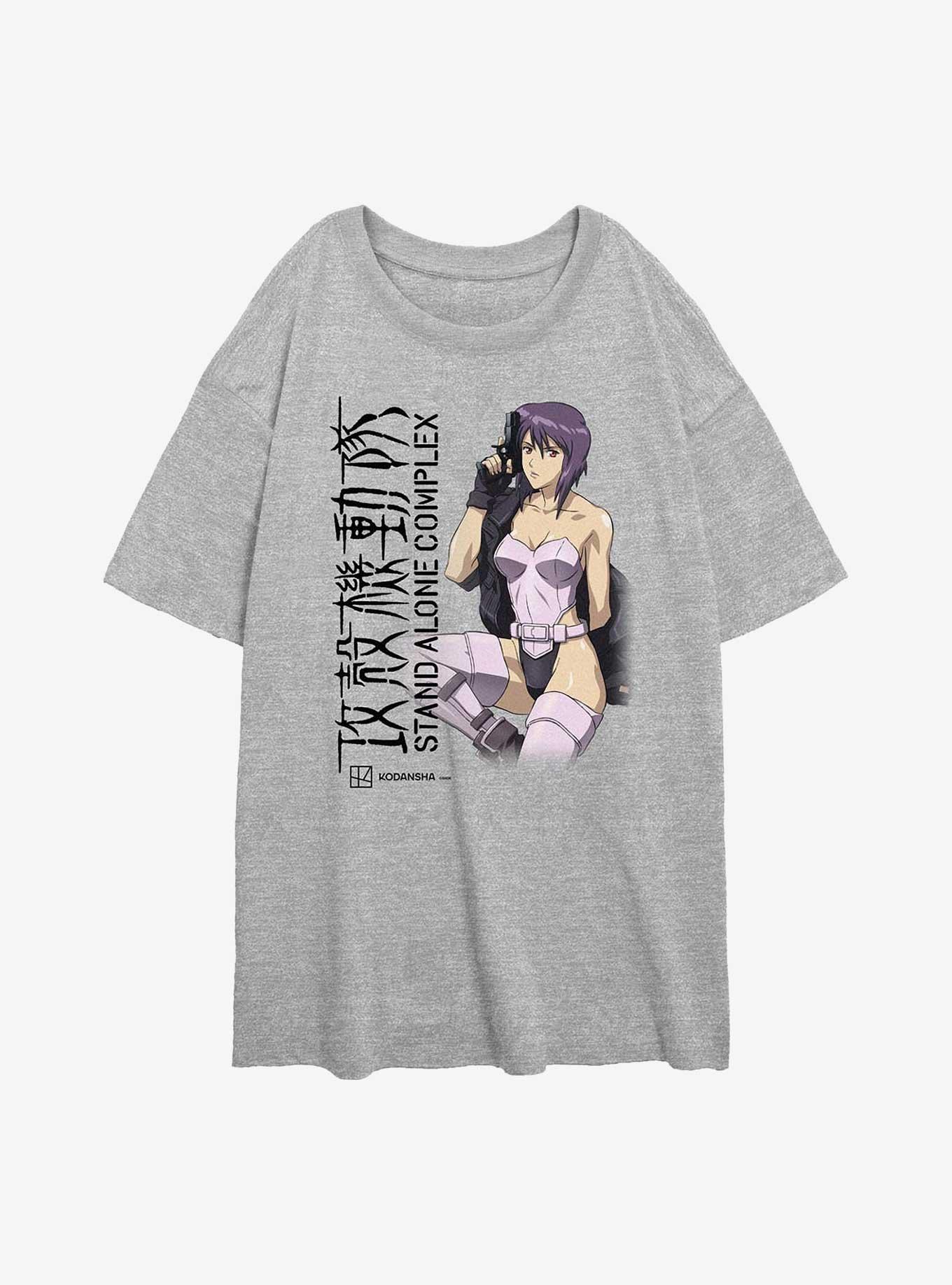 Ghost in The Shell Motoko Kusanagi Stand Alone Complex Girls Oversized T-Shirt, , hi-res