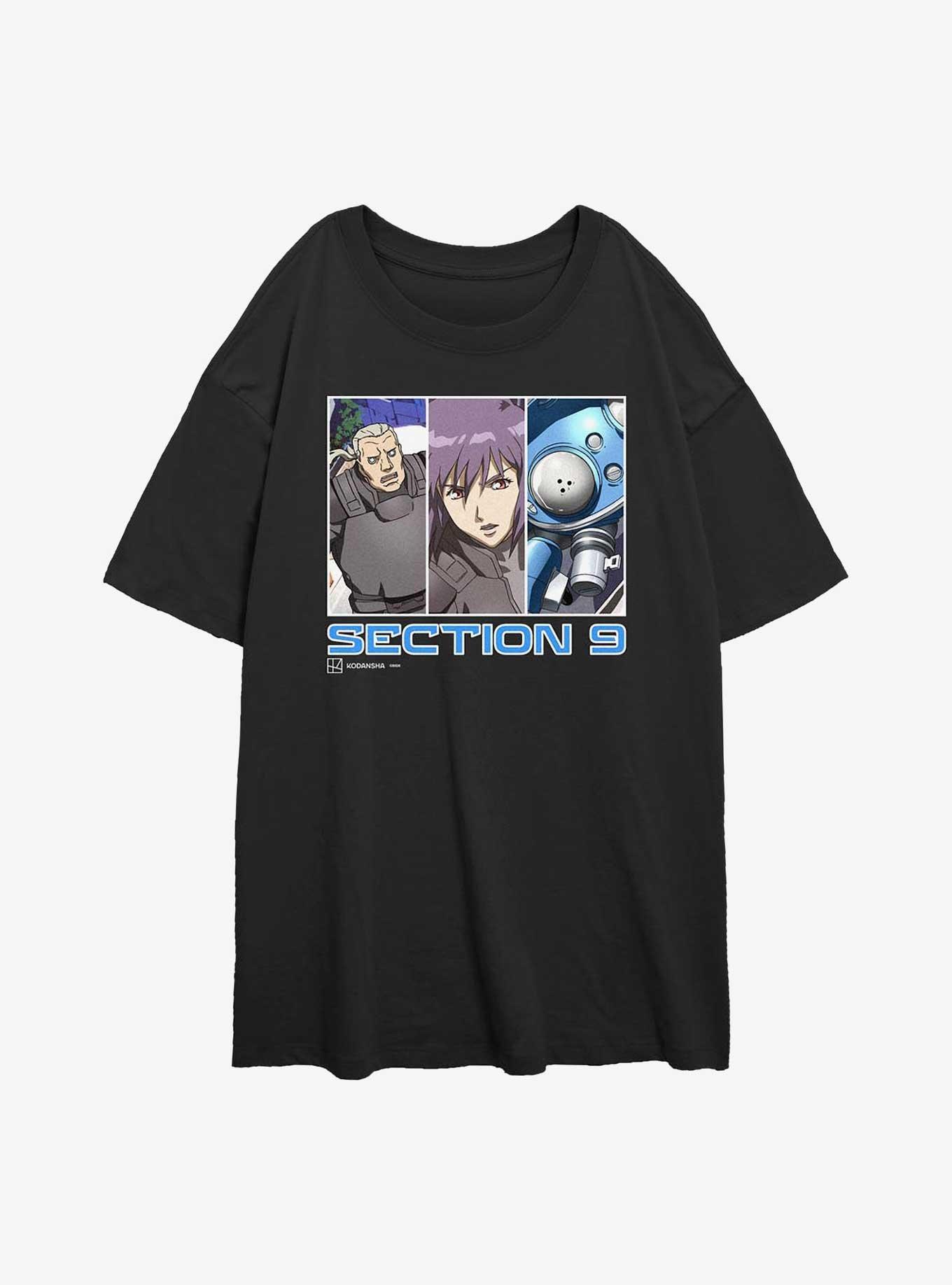 Ghost in The Shell Section 9 Team Girls Oversized T-Shirt, , hi-res