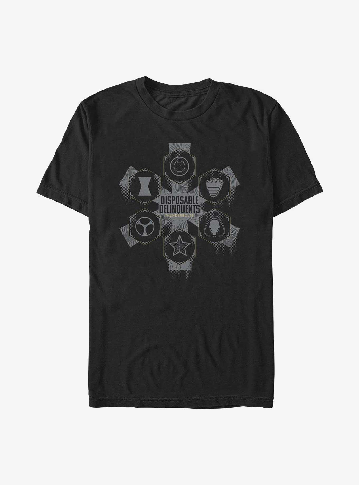 Marvel Thunderbolts* Disposable Delinquents Logos T-Shirt, , hi-res