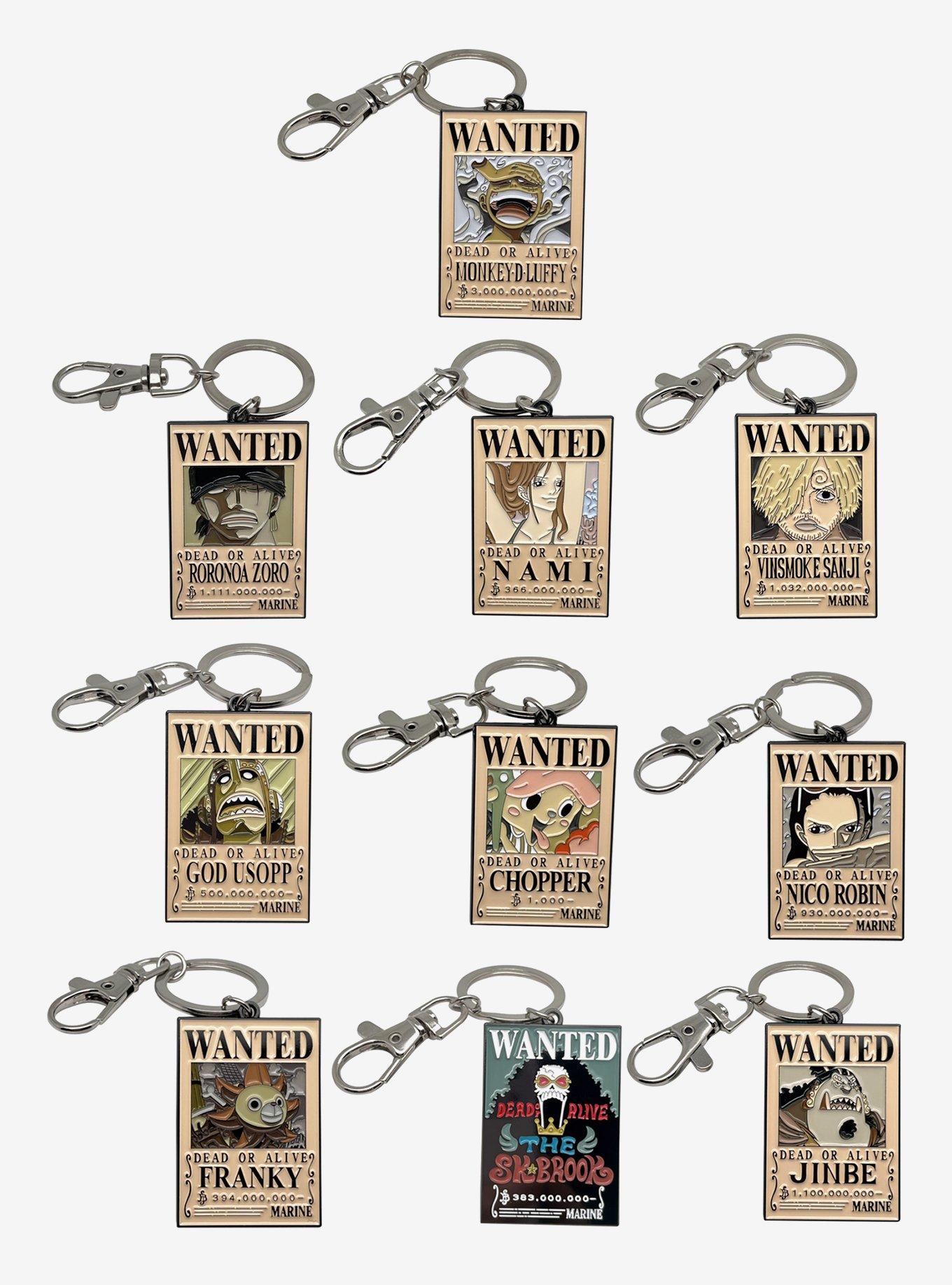 One Piece Wanted Poster Blind Bag Key Chain Hot Topic Exclusive, , hi-res
