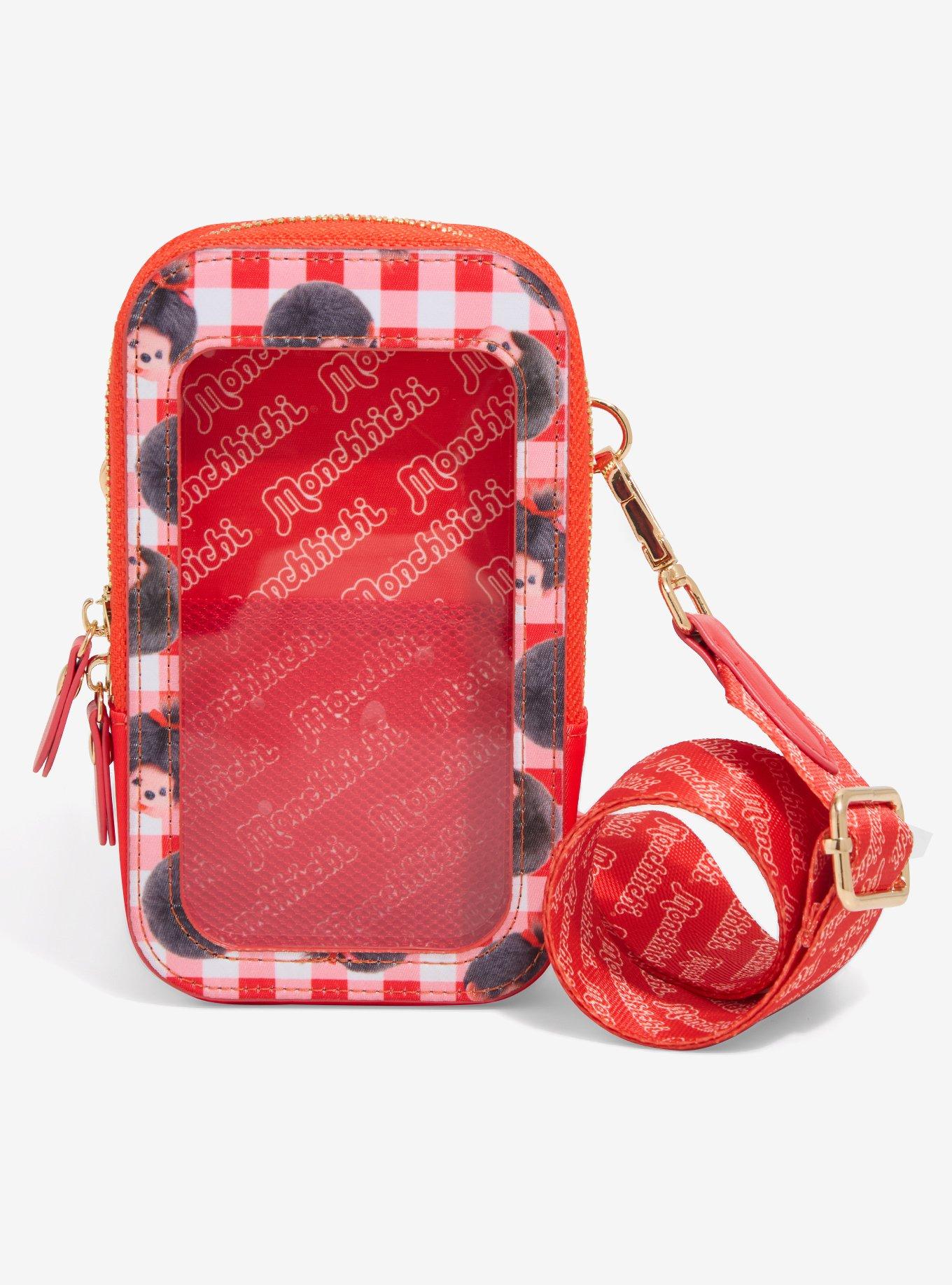 Monchhichi Red Gingham Phone Pouch, , hi-res