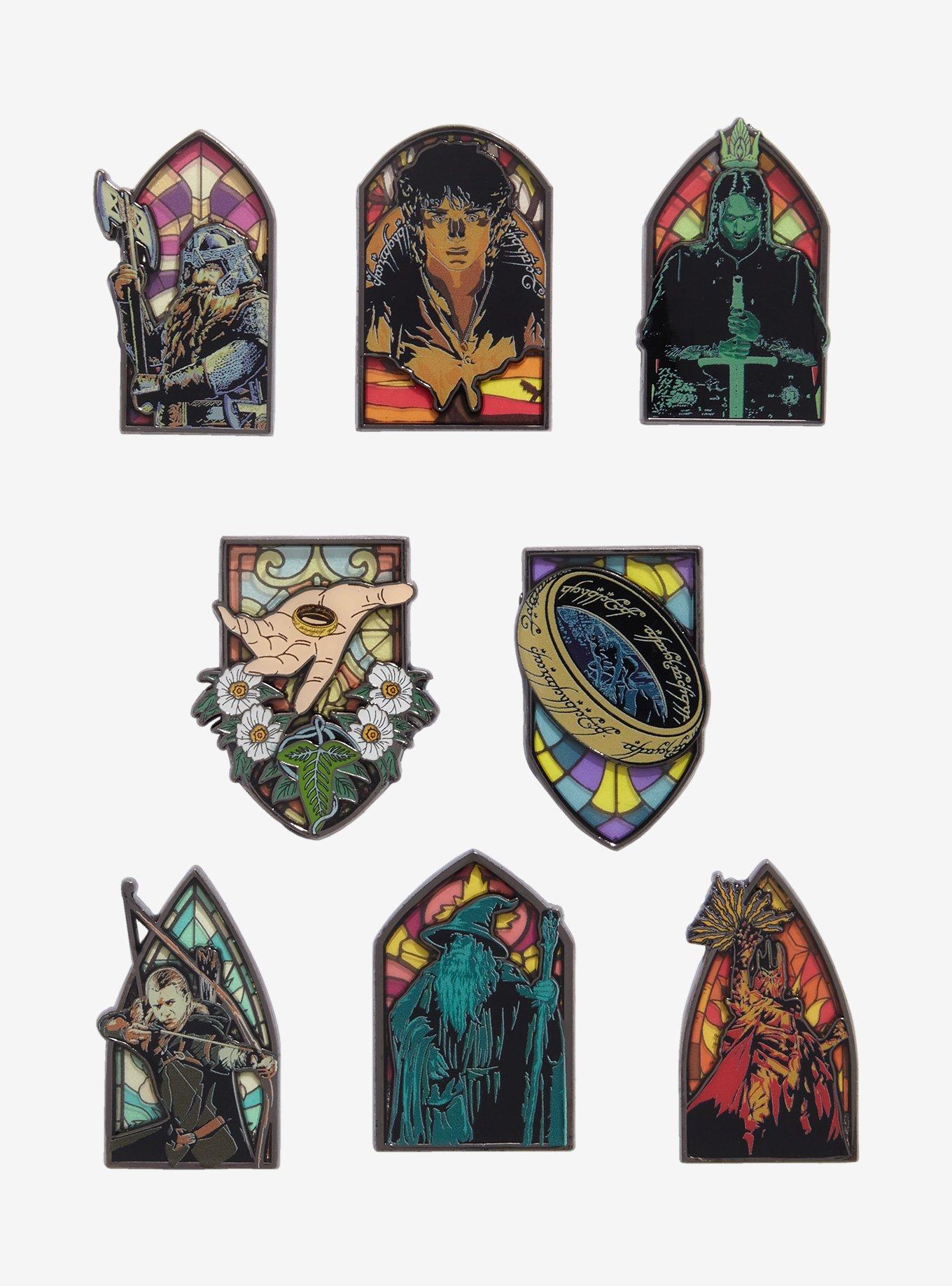 The Lord Of The Rings Character Stained Glass Blind Box Enamel Pin, , hi-res