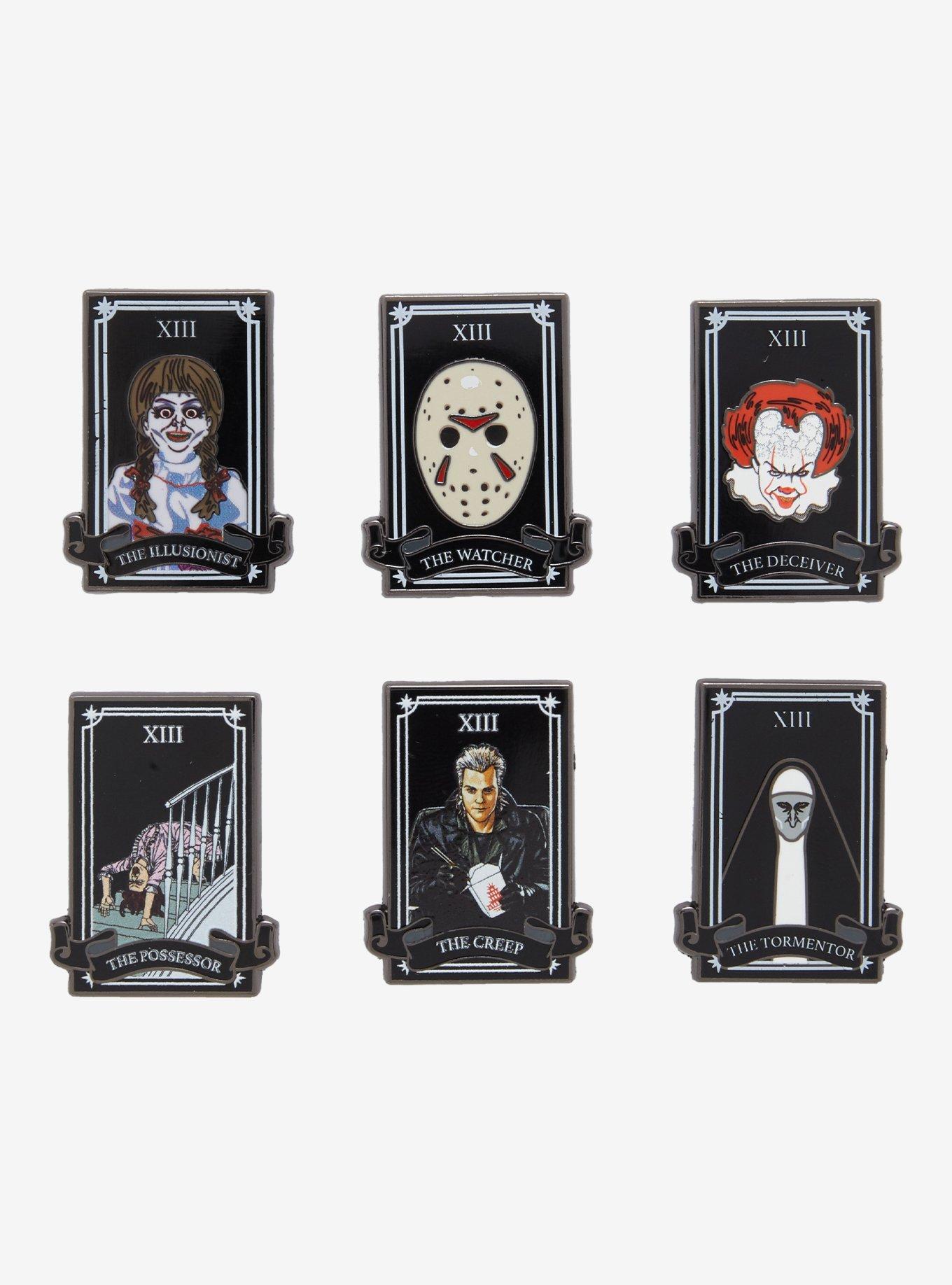 WB Horror Tarot Card Blind Box Enamel Pin, , hi-res