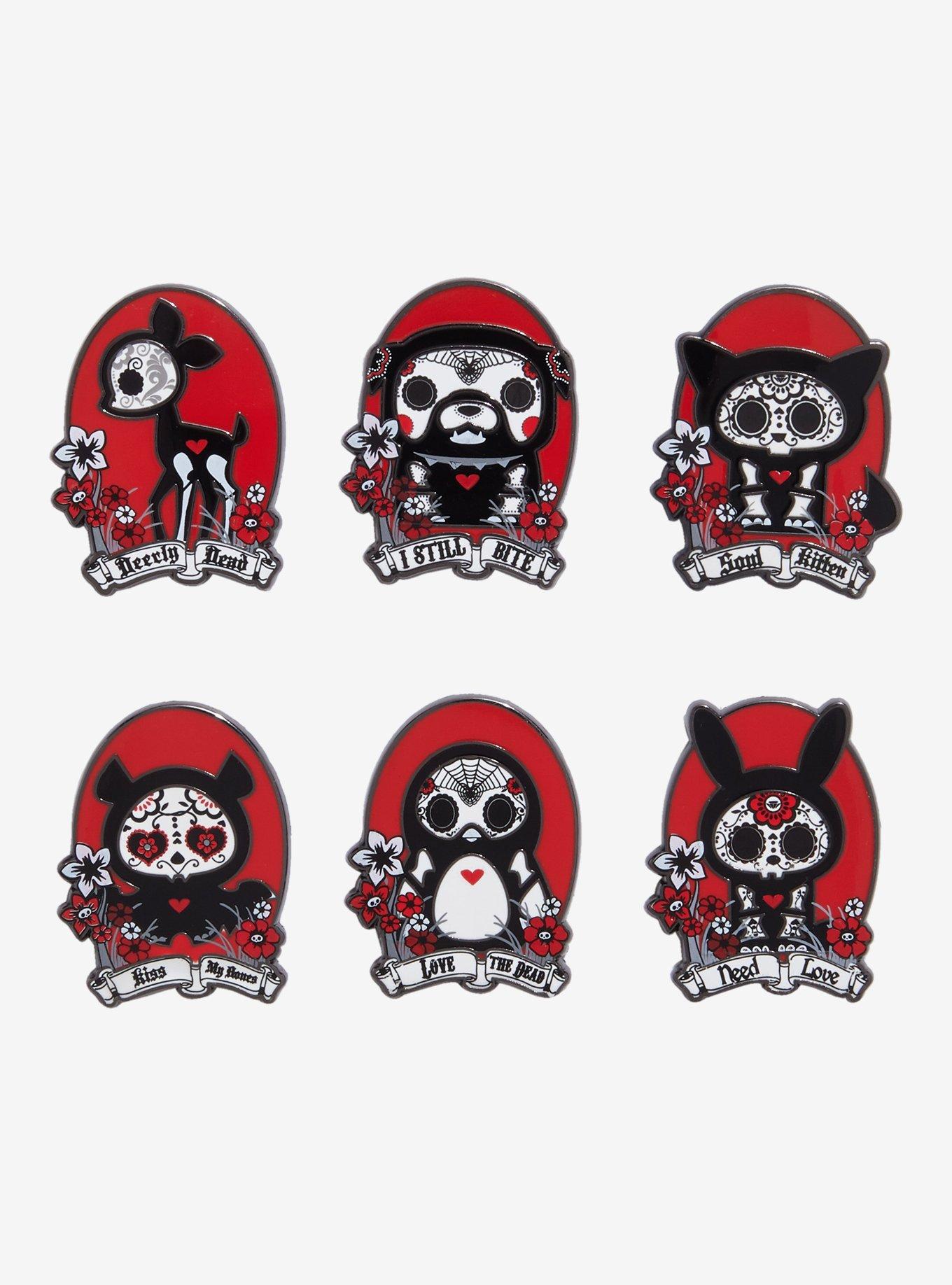 Skelanimals Day Of The Dead Portrait Blind Box Enamel Pin Hot Topic Exclusive, , hi-res