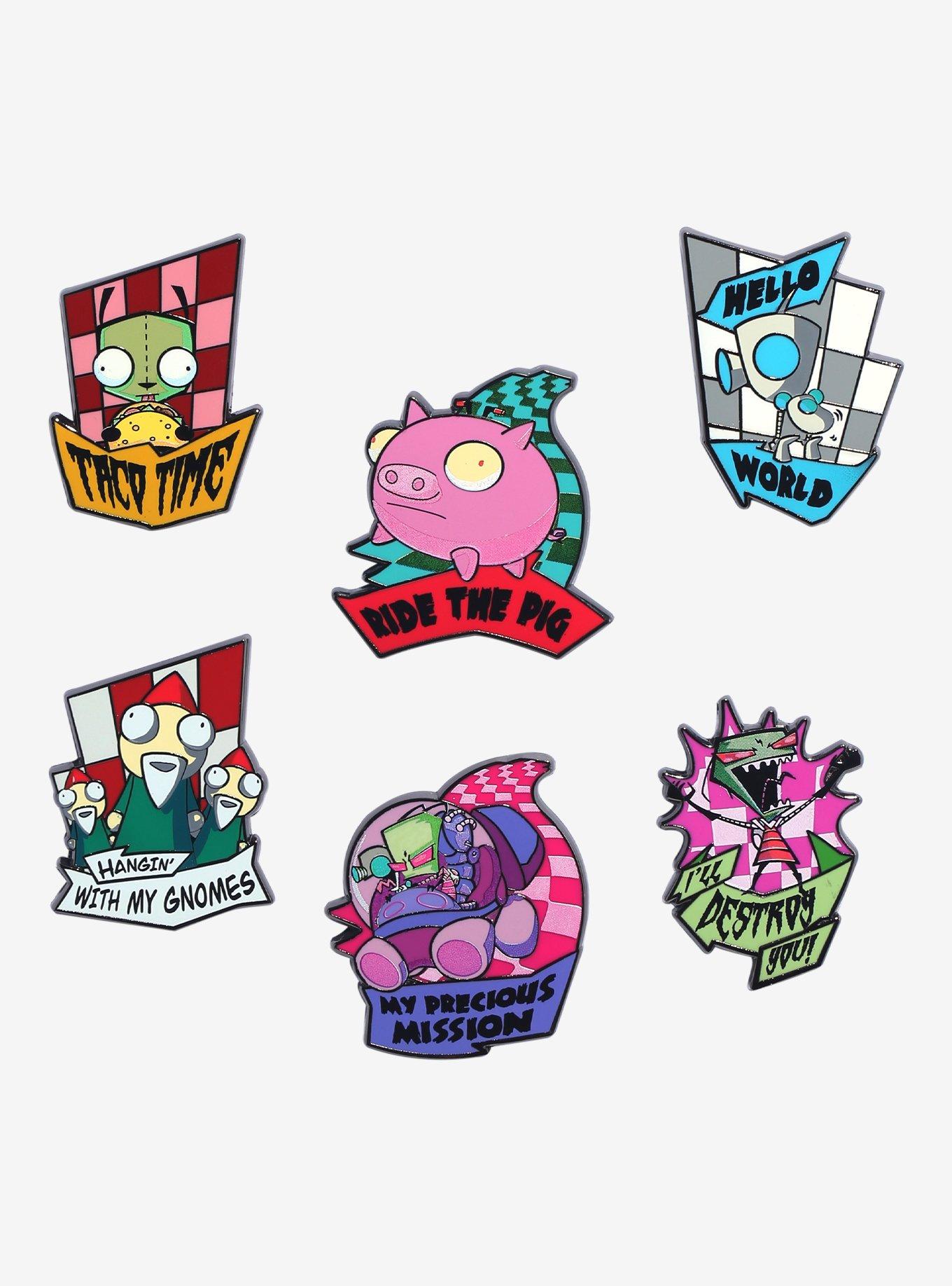 Invader Zim Character Quote Blind Box Enamel Pin, , hi-res