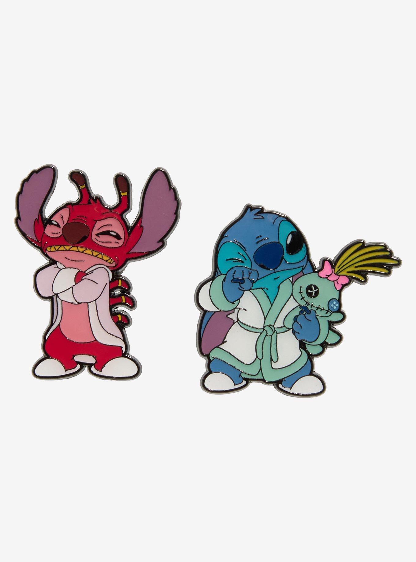 Loungefly Disney Stitch & Leroy Enamel Pin Set, , hi-res