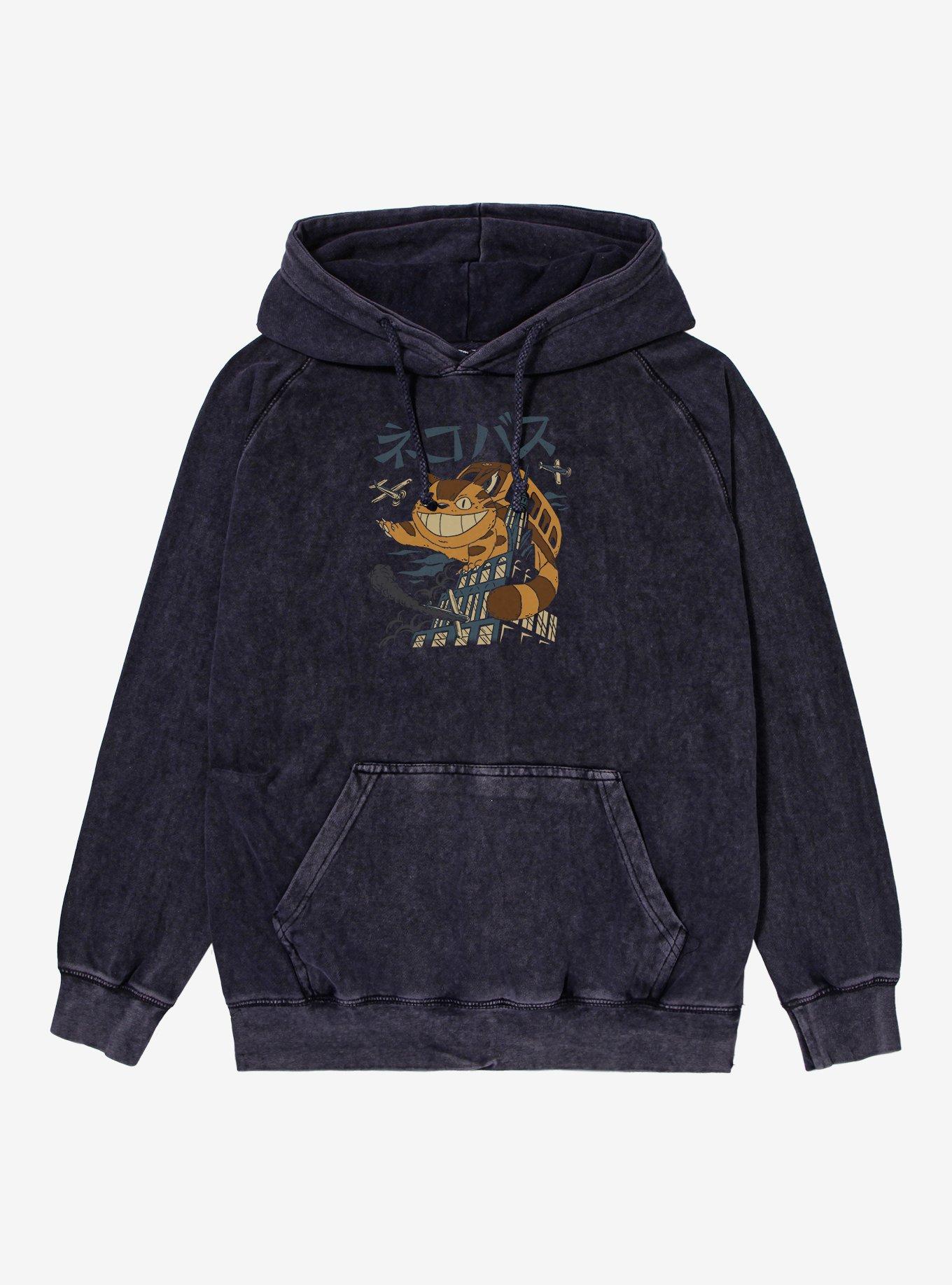 Cat Bus Kong Mineral Wash Hoodie, , hi-res