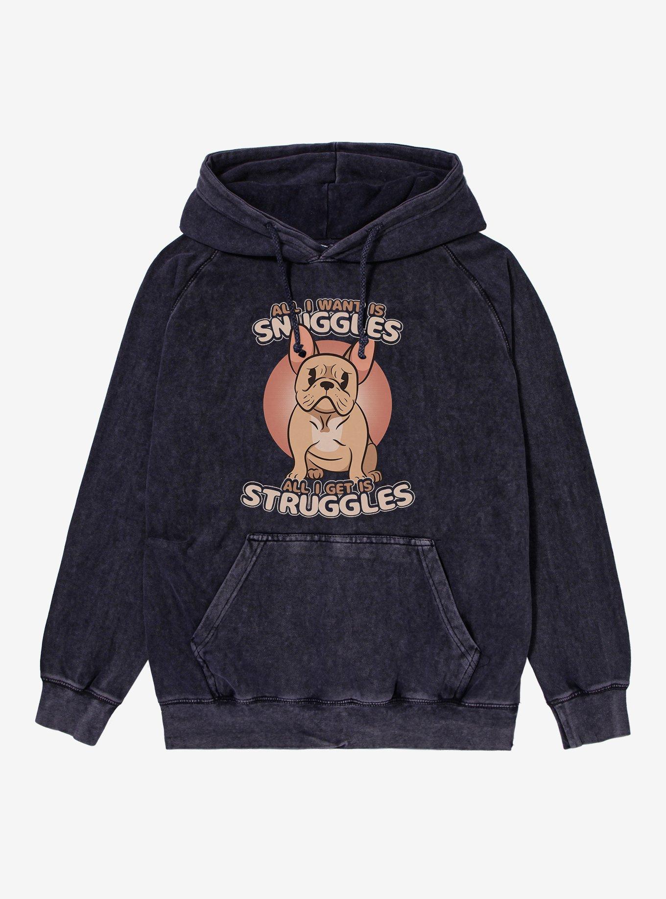 Kawaii Frenchie Snuggles & Struggles Mineral Wash Hoodie, , hi-res