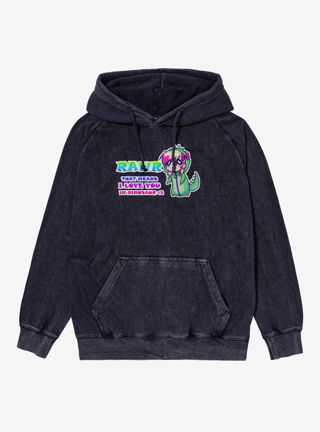 Kawaii RAWR XD Mineral Wash Hoodie, , hi-res