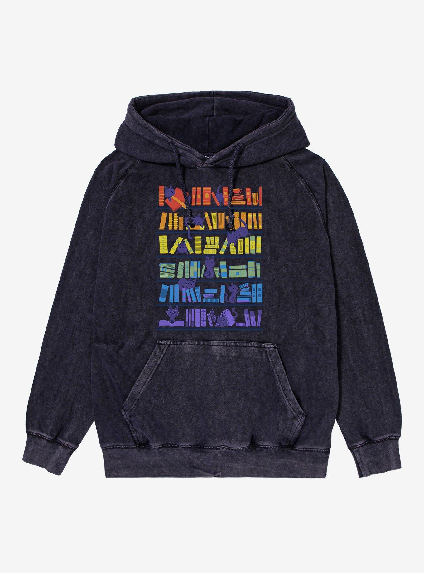 Library Kittens Mineral Wash Hoodie, , hi-res