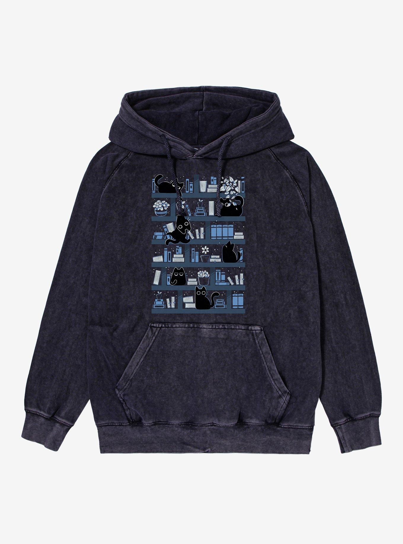 Purrfect Library Mineral Wash Hoodie, , hi-res