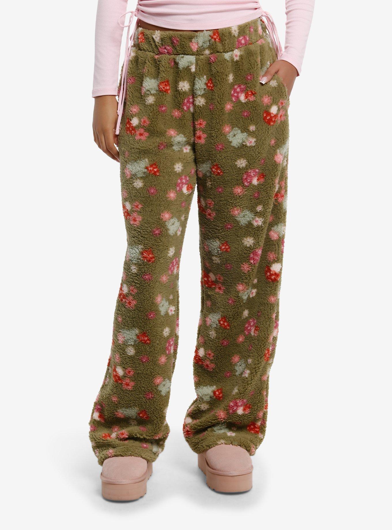 Thorn & Fable Mushroom Frog Sherpa Lounge Pants, , hi-res