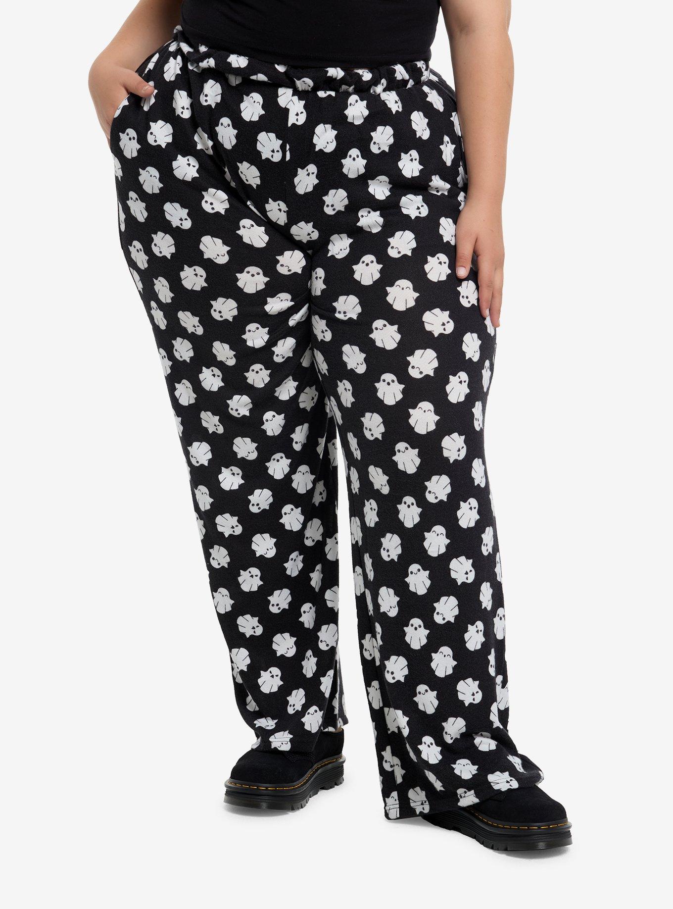 Sweet Society Kawaii Ghosts Wide Leg Lounge Pants Plus Size, , hi-res