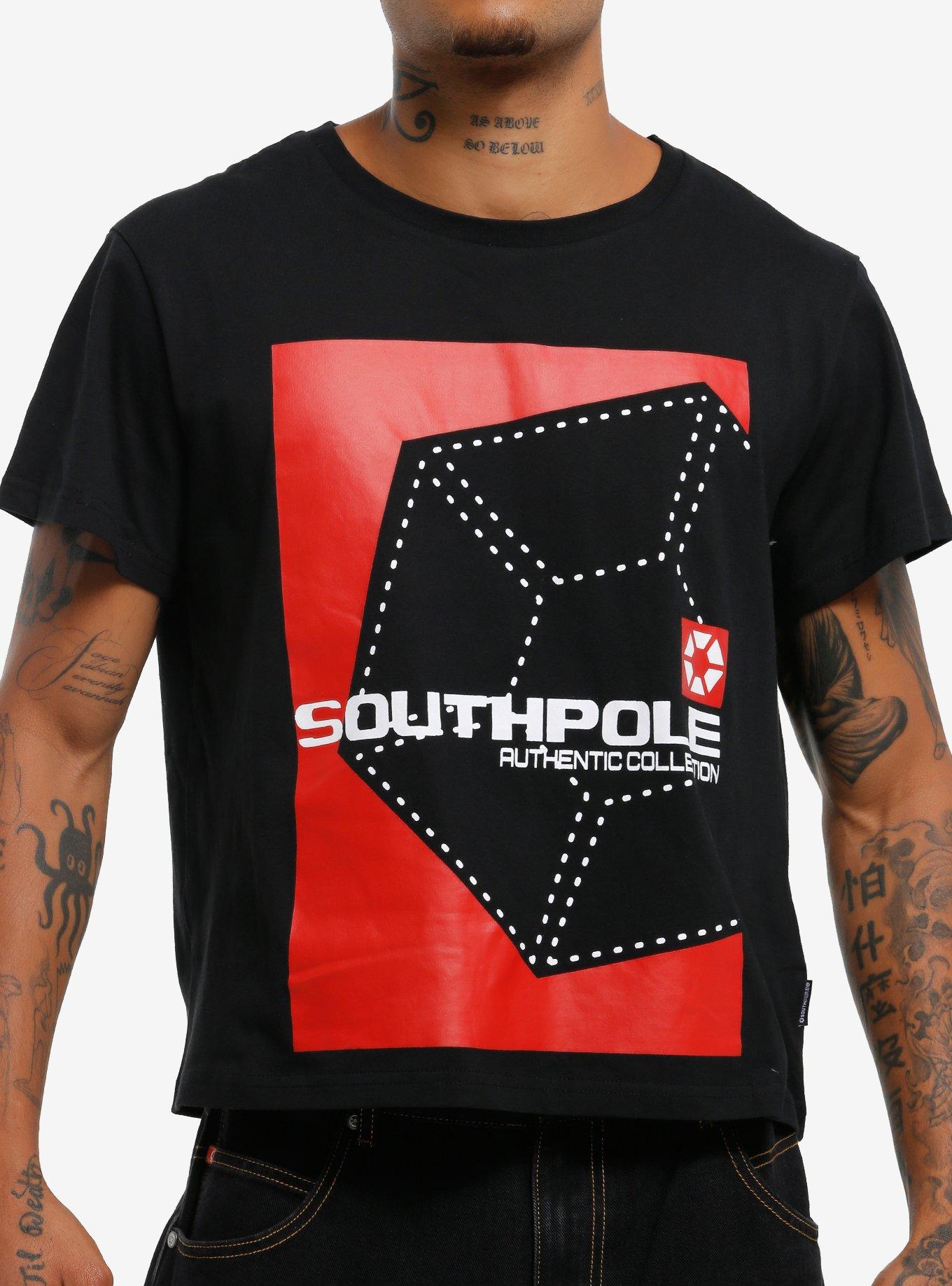 Southpole Black & Red Hexagon Logo T-Shirt, , hi-res