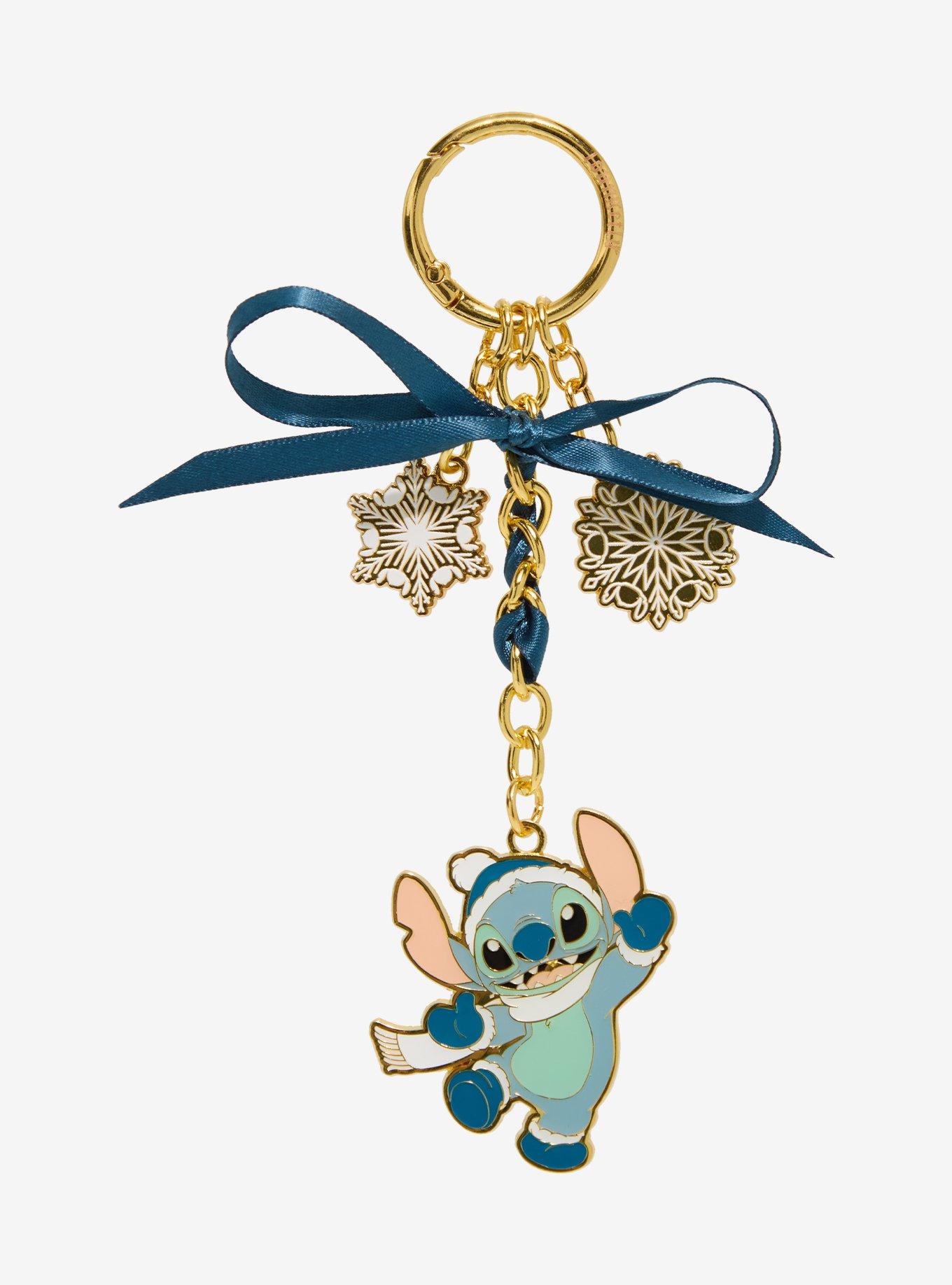 Loungefly Disney Lilo & Stitch Winter Stitch Ribbon Multi-Charm Keychain - BoxLunch Exclusive, , hi-res