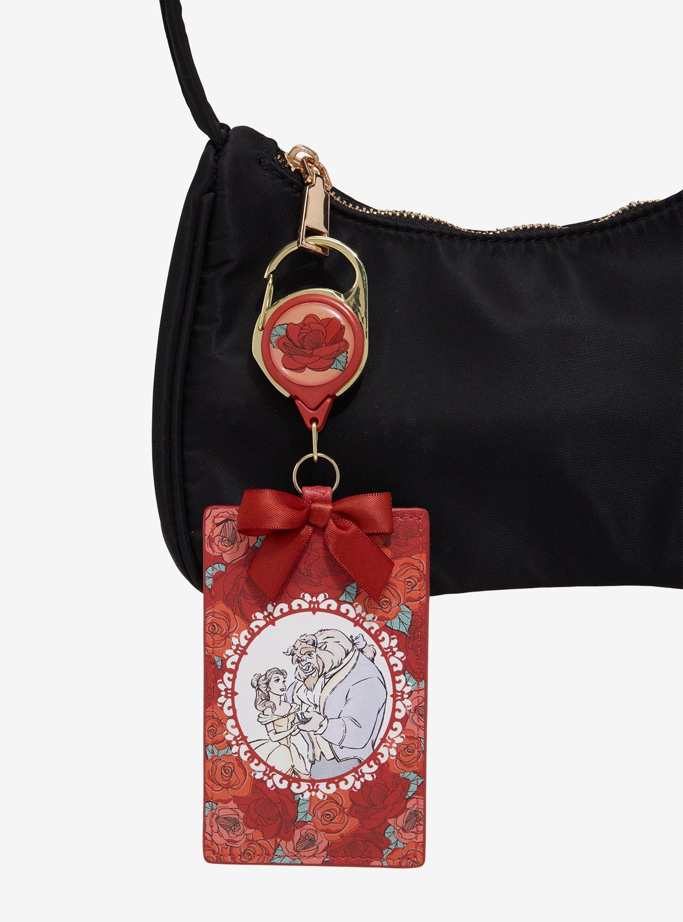 Disney Beauty and the Beast Belle & Beast Roses Retractable Lanyard — BoxLunch Exclusive, , hi-res