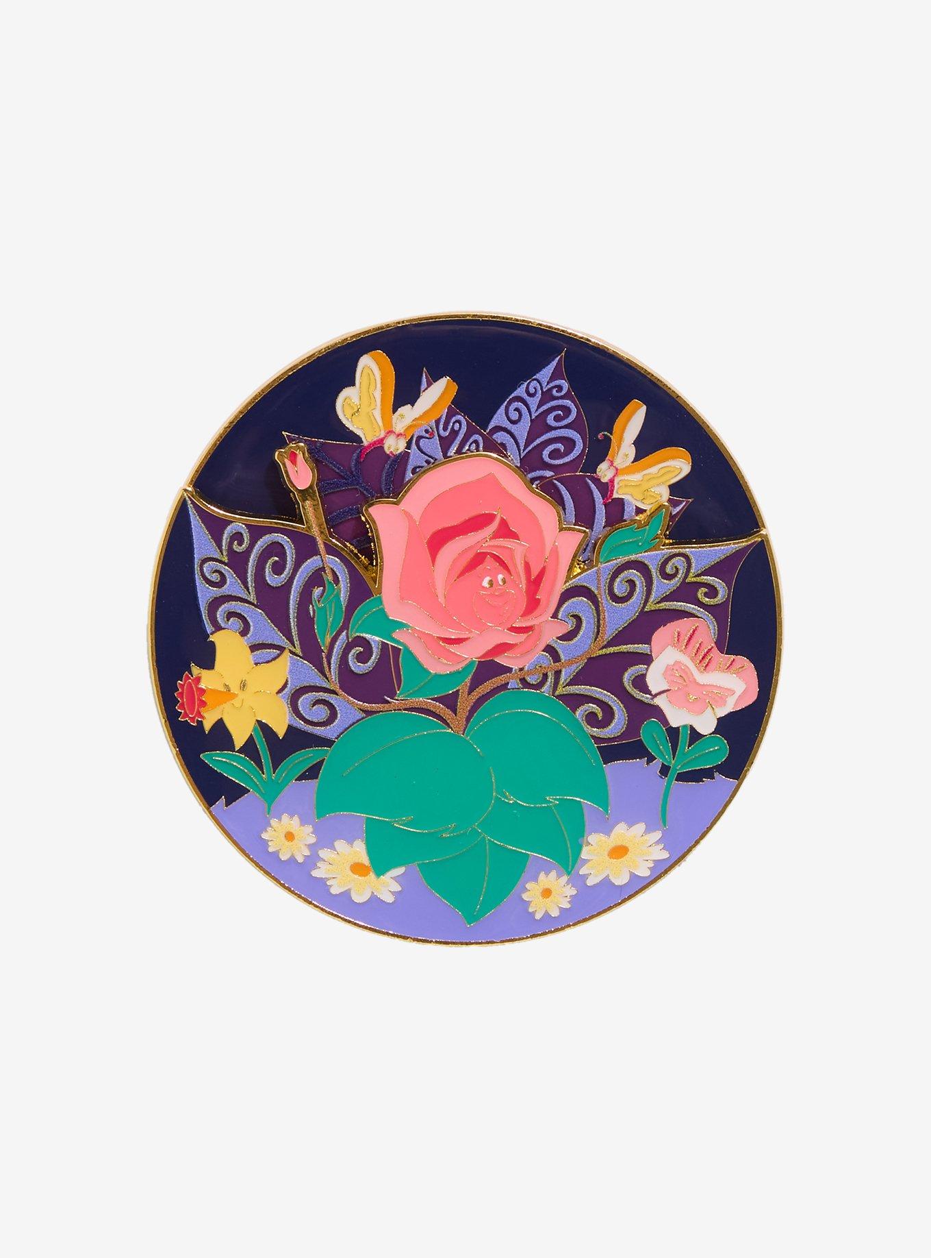 Loungefly Disney Alice in Wonderland Flowers Spinning Enamel Pin - BoxLunch Exclusive, , hi-res