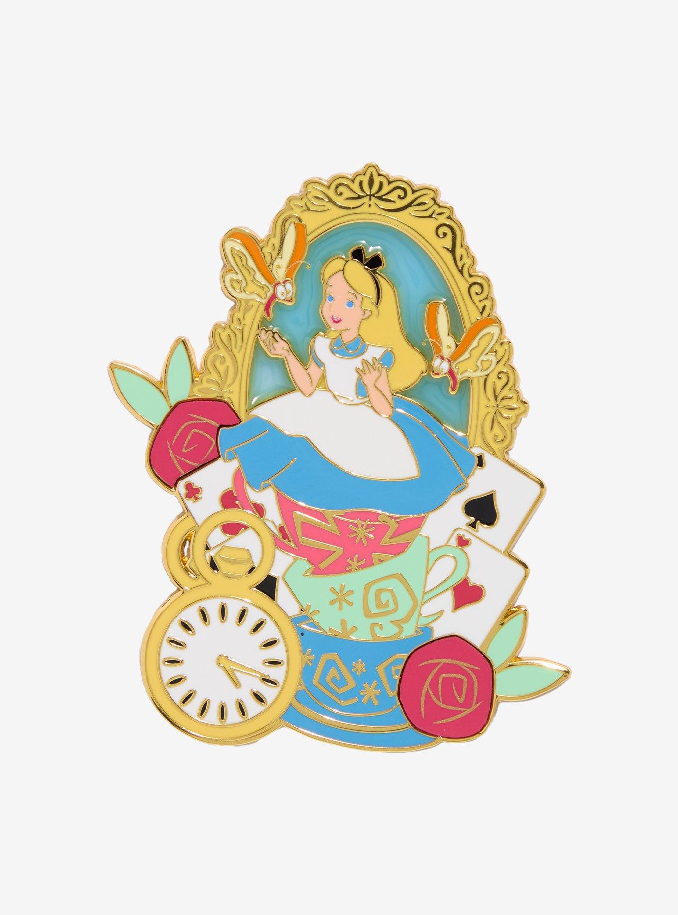 Loungefly Disney Alice in Wonderland Alice Portrait Limited Edition Enamel Pin — BoxLunch Exclusive , , hi-res