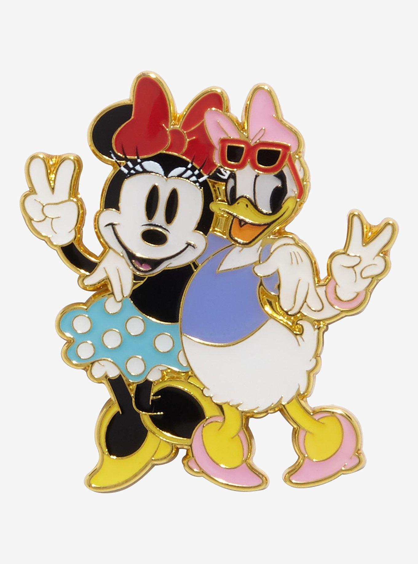 Loungefly Disney Minnie & Daisy Peace Sign Enamel Pin - BoxLunch Exclusive, , hi-res