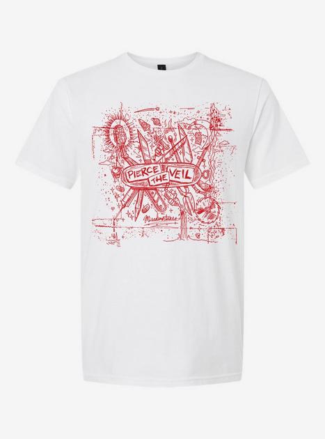 theredthread S pierce T-shirt【white】 THEREDTHREAD / ザレッドスレッド】S pierce T-shirt