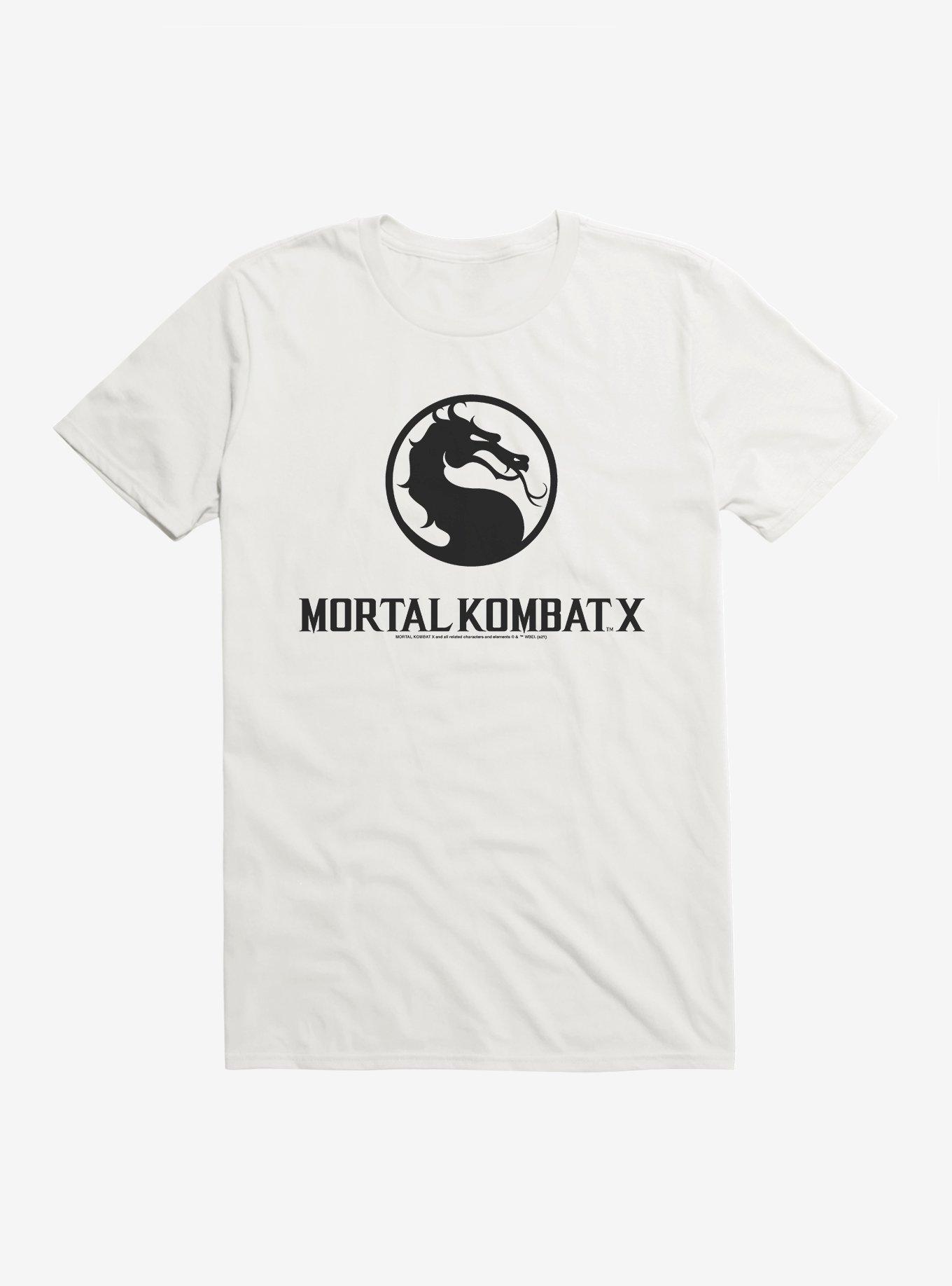 Mortal Kombat X Logo T-Shirt, WHITE, hi-res