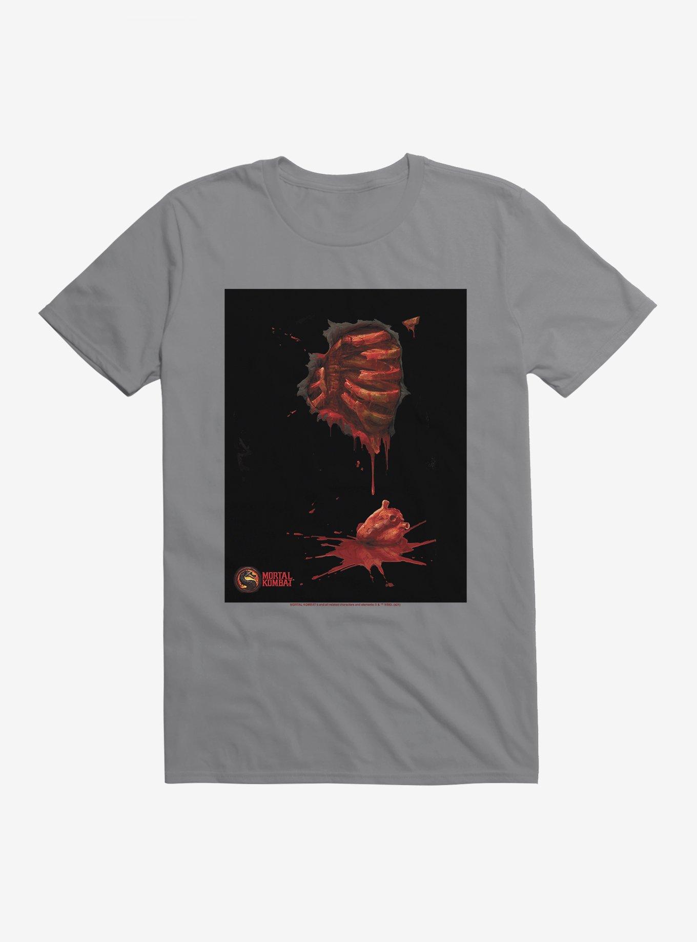 Mortal Kombat 9 Bleeding Ribcage T-Shirt, STORM GREY, hi-res view 1
