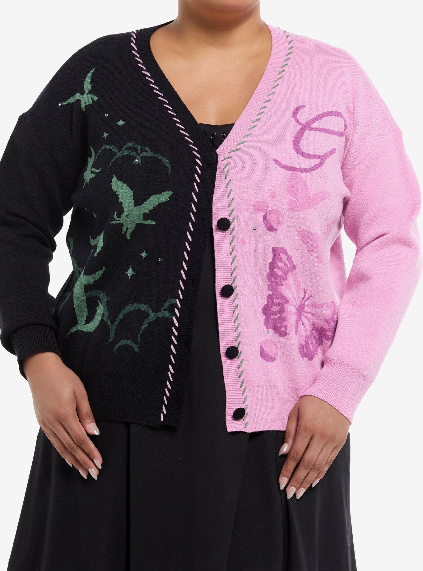 Her Universe Wicked Elphaba & Glinda Split Icon Cardigan Plus Size Her Universe Exclusive, , hi-res
