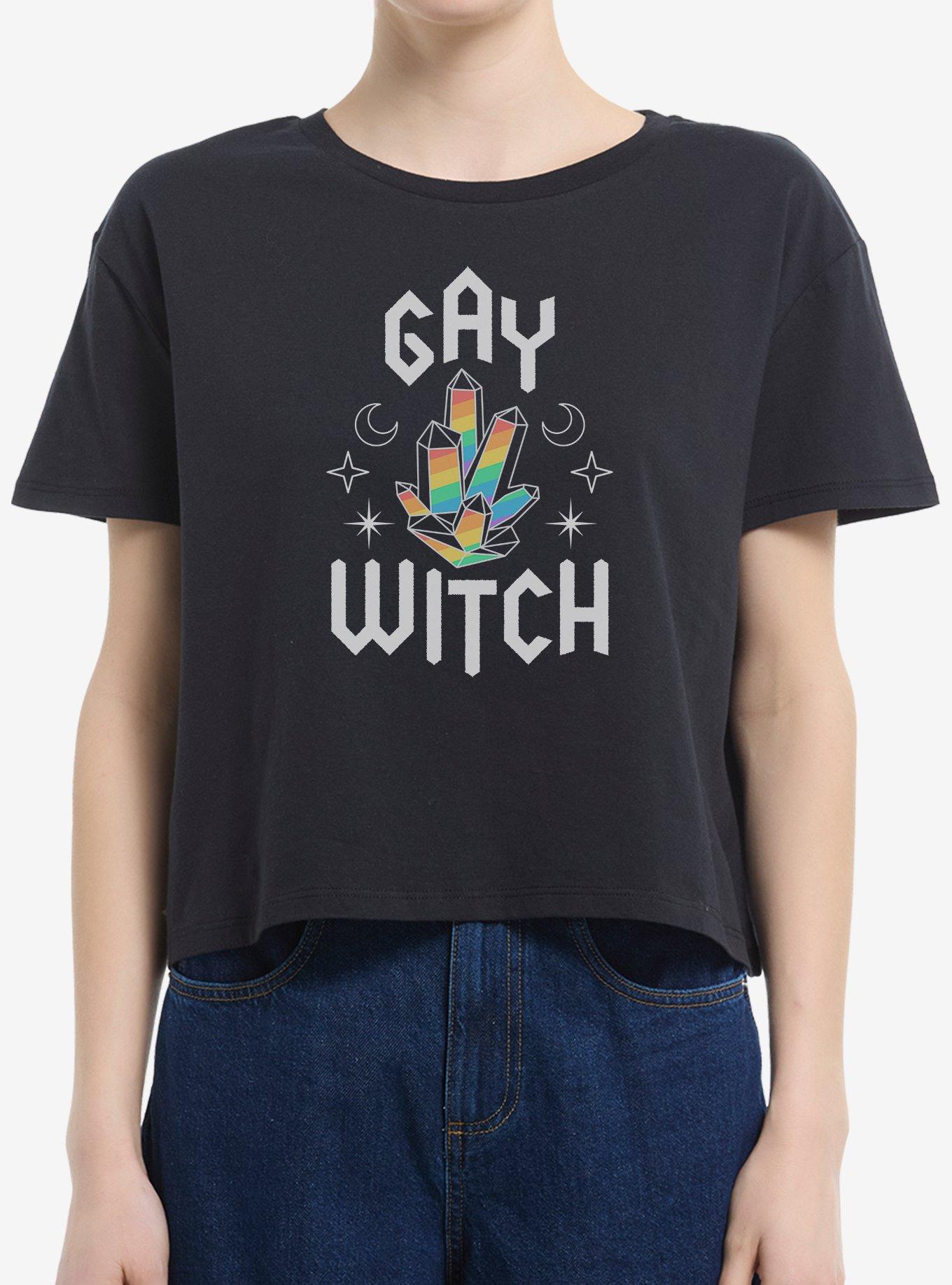 Pride Rainbow Crystals Girls Boxy Crop T-Shirt