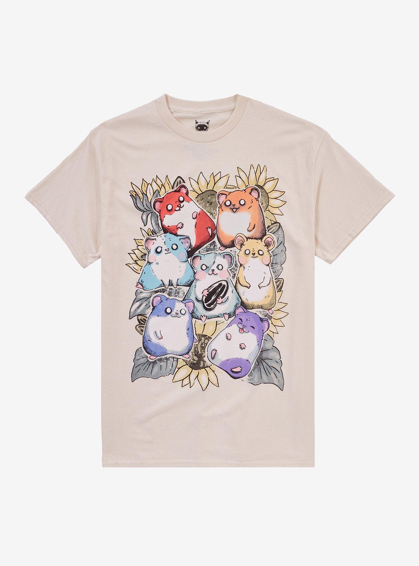 Rainbow Hamster Sunflower T-Shirt By Guild Of Calamity, , hi-res