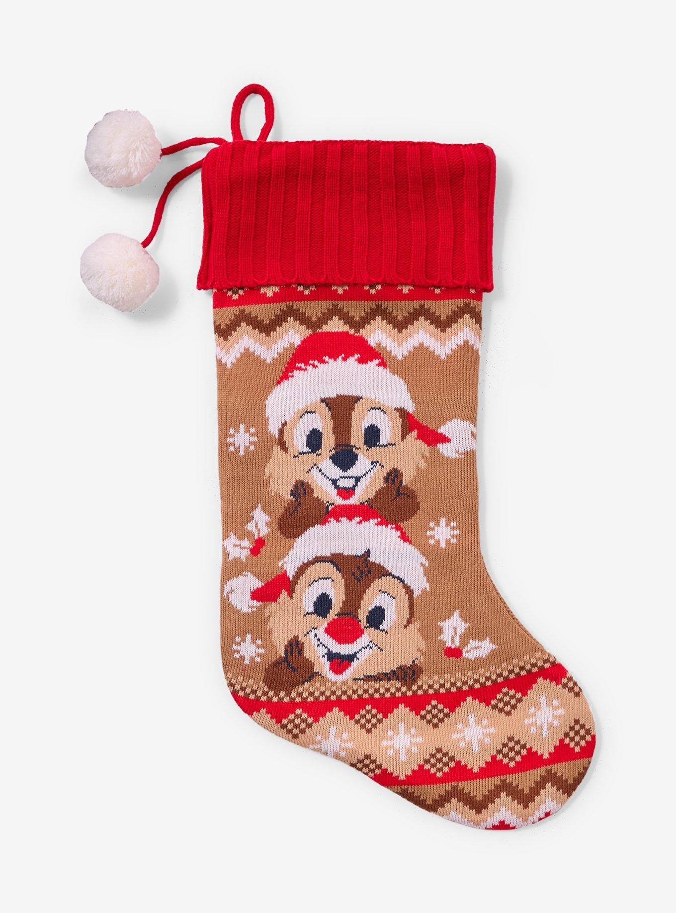 Disney Chip & Dale Holiday Knit Stocking — BoxLunch Exclusive, , hi-res
