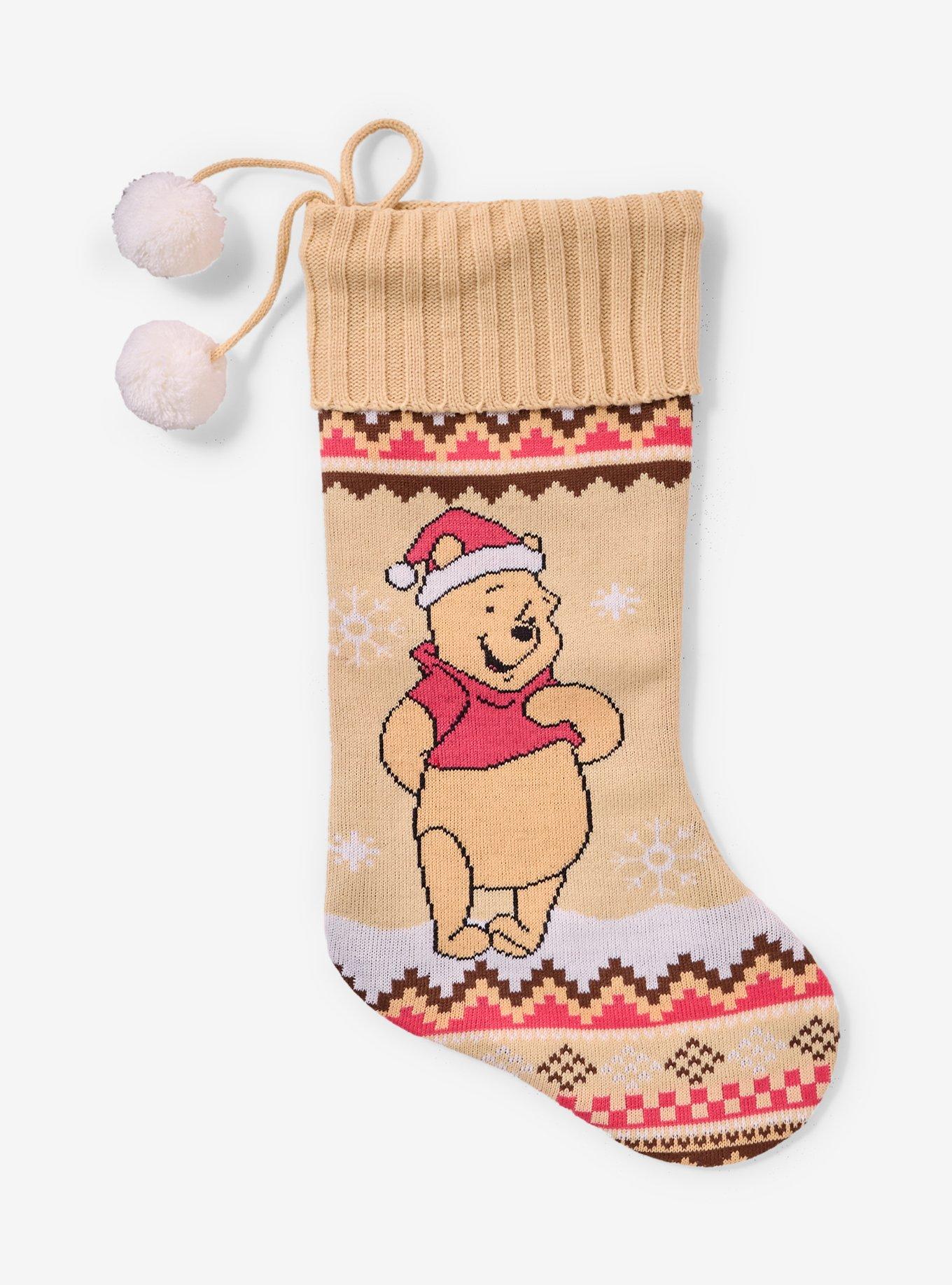 Disney Winnie the Pooh Holiday Knit Stocking — BoxLunch Exclusive, , hi-res
