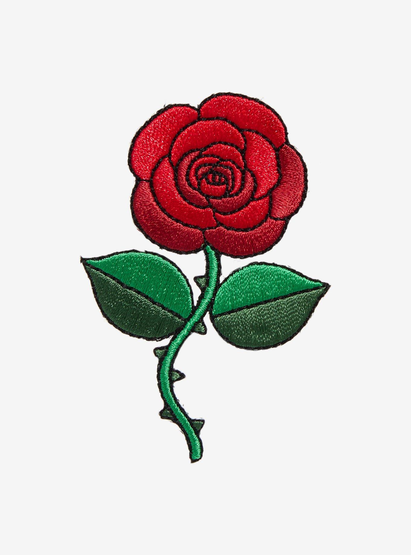Badge Bomb Rose Patch, , hi-res