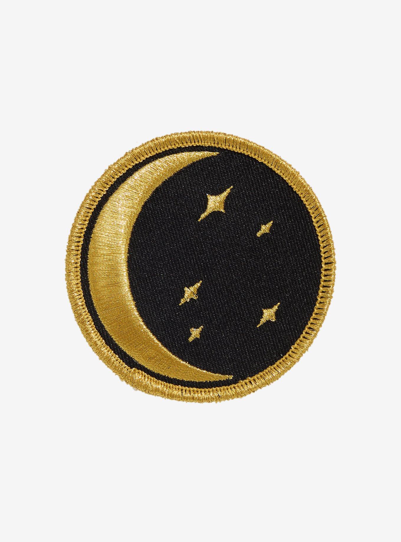 Badge Bomb Crescent Moon Circle Patch, , hi-res